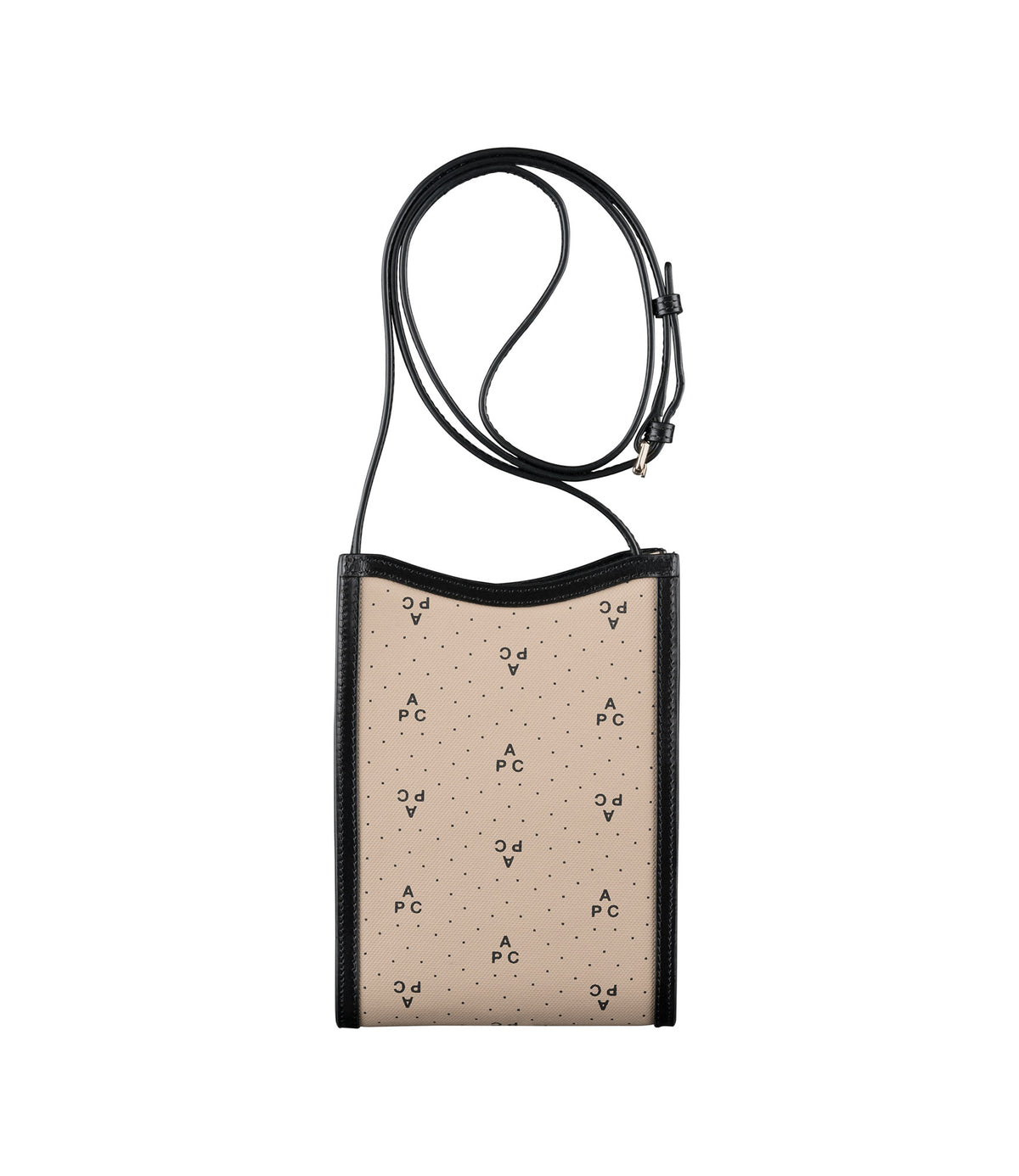 Jamie neck pouch | Neck pouch in smooth leather. A.P.C. monogram 