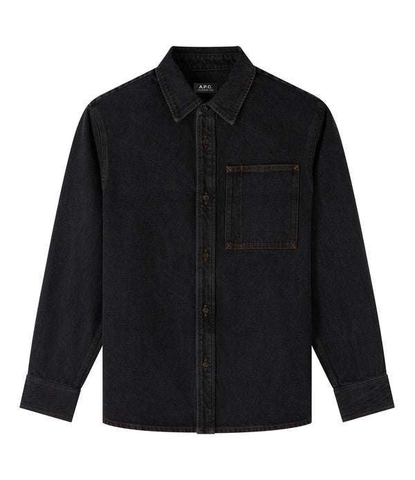 Graham overshirt - LZE - Stonewashed black