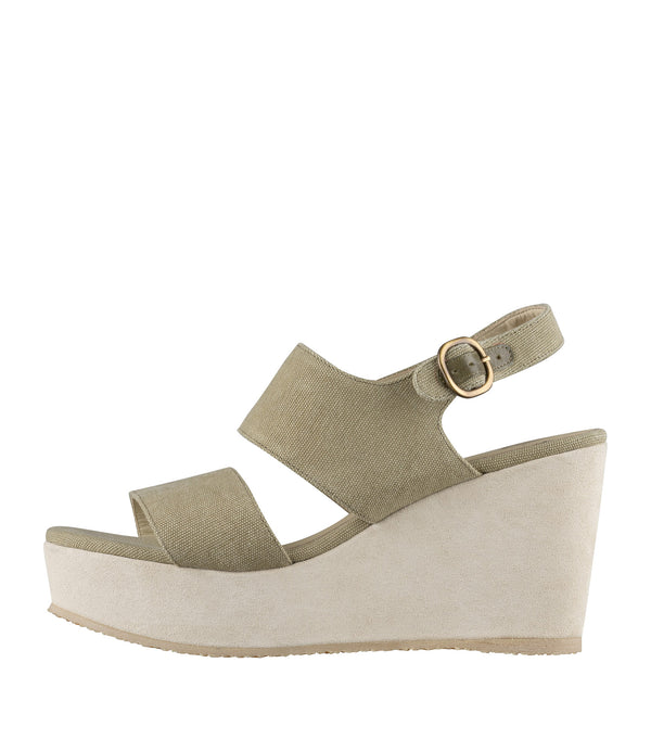 Lily wedge sandals - JAA - Khaki