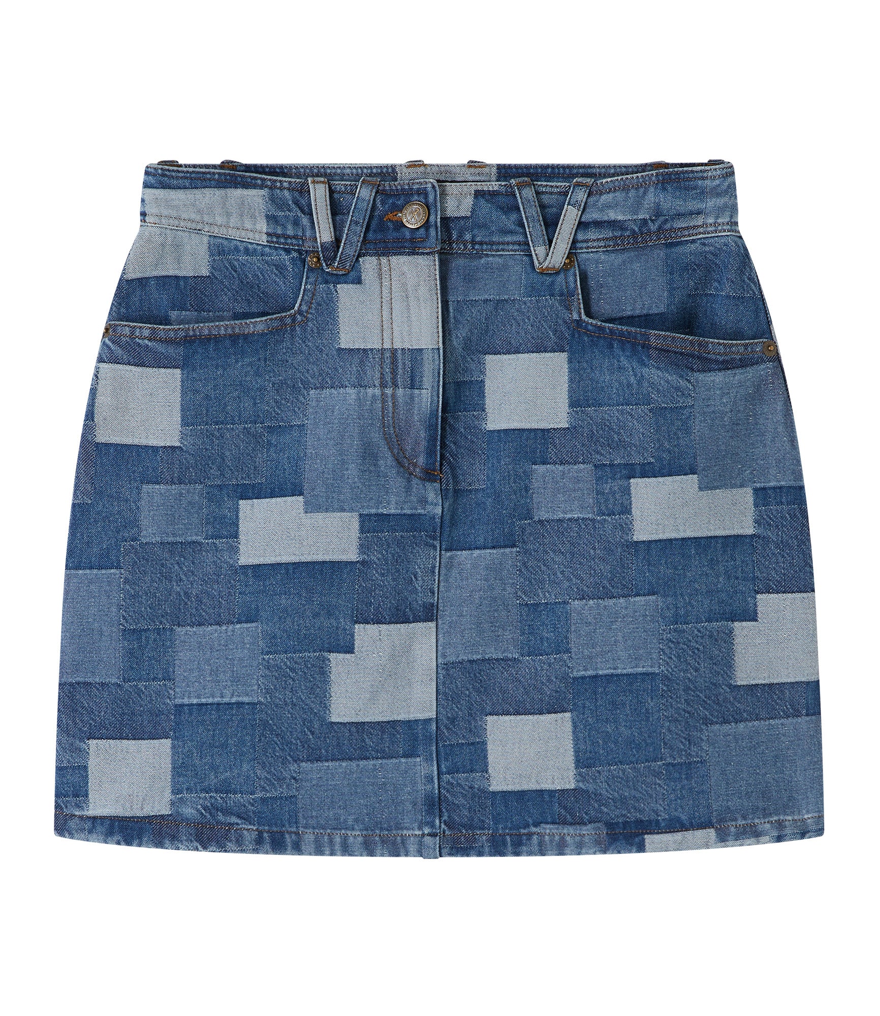 スカート A.P.C. Women Mid Skirts COHET F06435 IAL Blue Christie skirt | Organic stonewashed indigo denim | A.P.C.