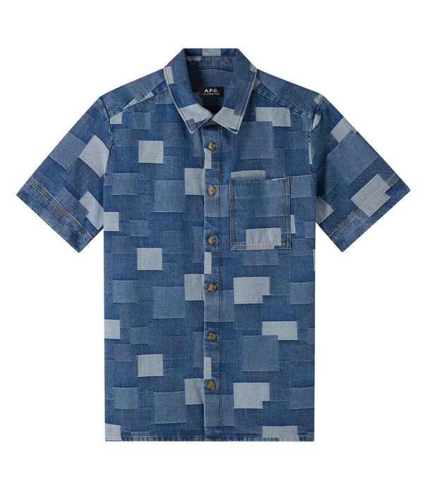 Gil short-sleeve shirt - IAL - Stonewashed indigo