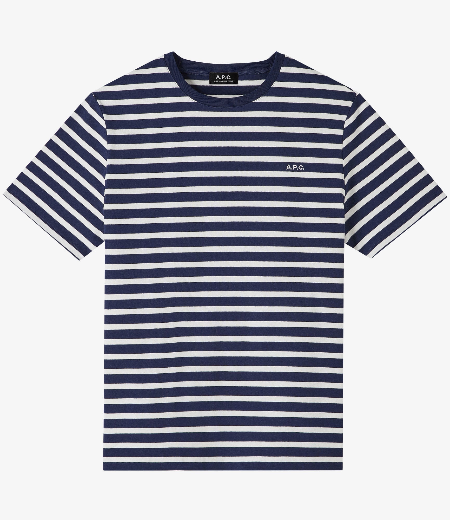 Tシャツ・カットソー A.P.C. Midnight Blue Cotton T-Shirt COGWT-H26343IAK_01_28f25896-