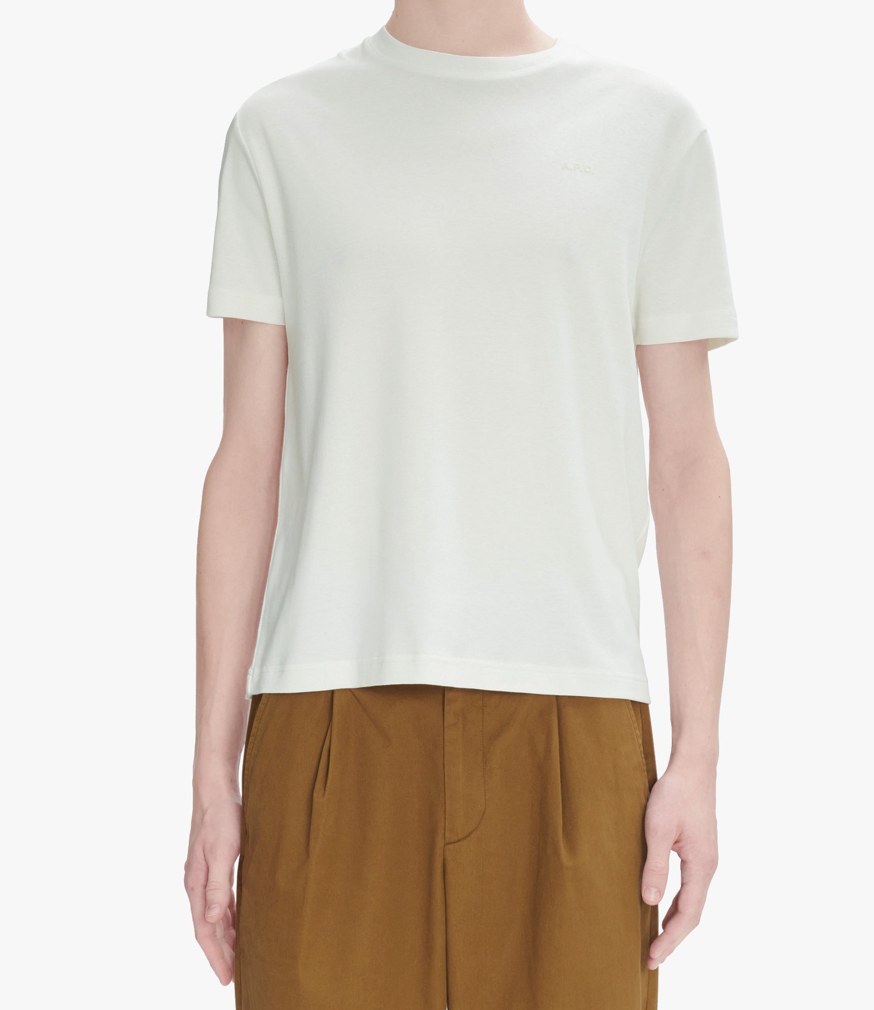 Tシャツ・カットソー A.P.C. Men T-shirt White COGCKM26449 AAB Lewis T-Shirt | Organic jersey | A.P.C. Ready-to-Wear