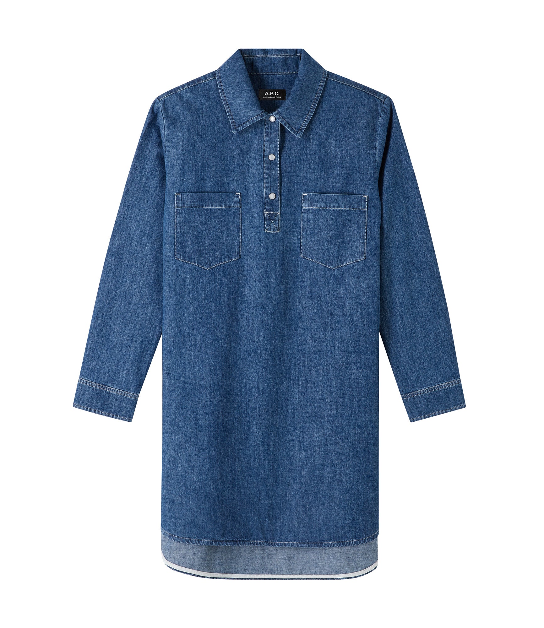 A.P.C｜DRESSES (Texas Denim Dress (COGXF F35071 IAL)) Texas dress | Thin organic stonewashed denim | A.P.C. Ready
