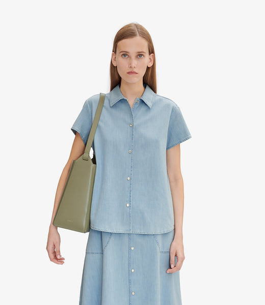 【CPGN STUDIO】washing line embroidery short sleeve GreenStackedShortShirt-4x3-