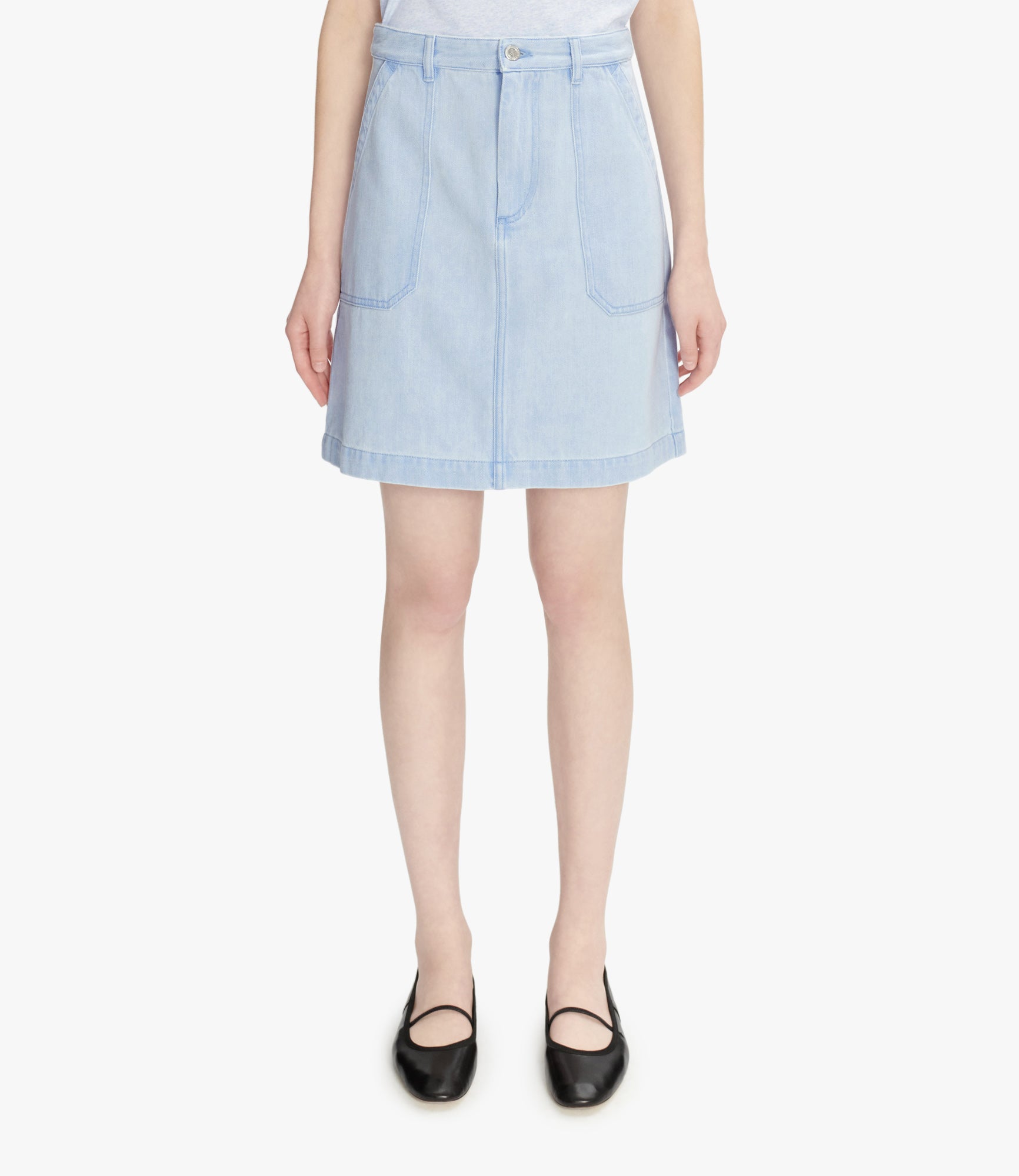 Léa skirt | Clay-washed organic denim | A.P.C. Ready-to-Wear