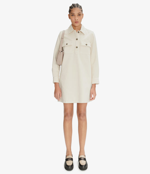 A.P.C｜DRESSES (Mia Dress (COHDK F05878 LZE)) Mia dress | Bleached out indigo denim, women | A.P.C. Ready