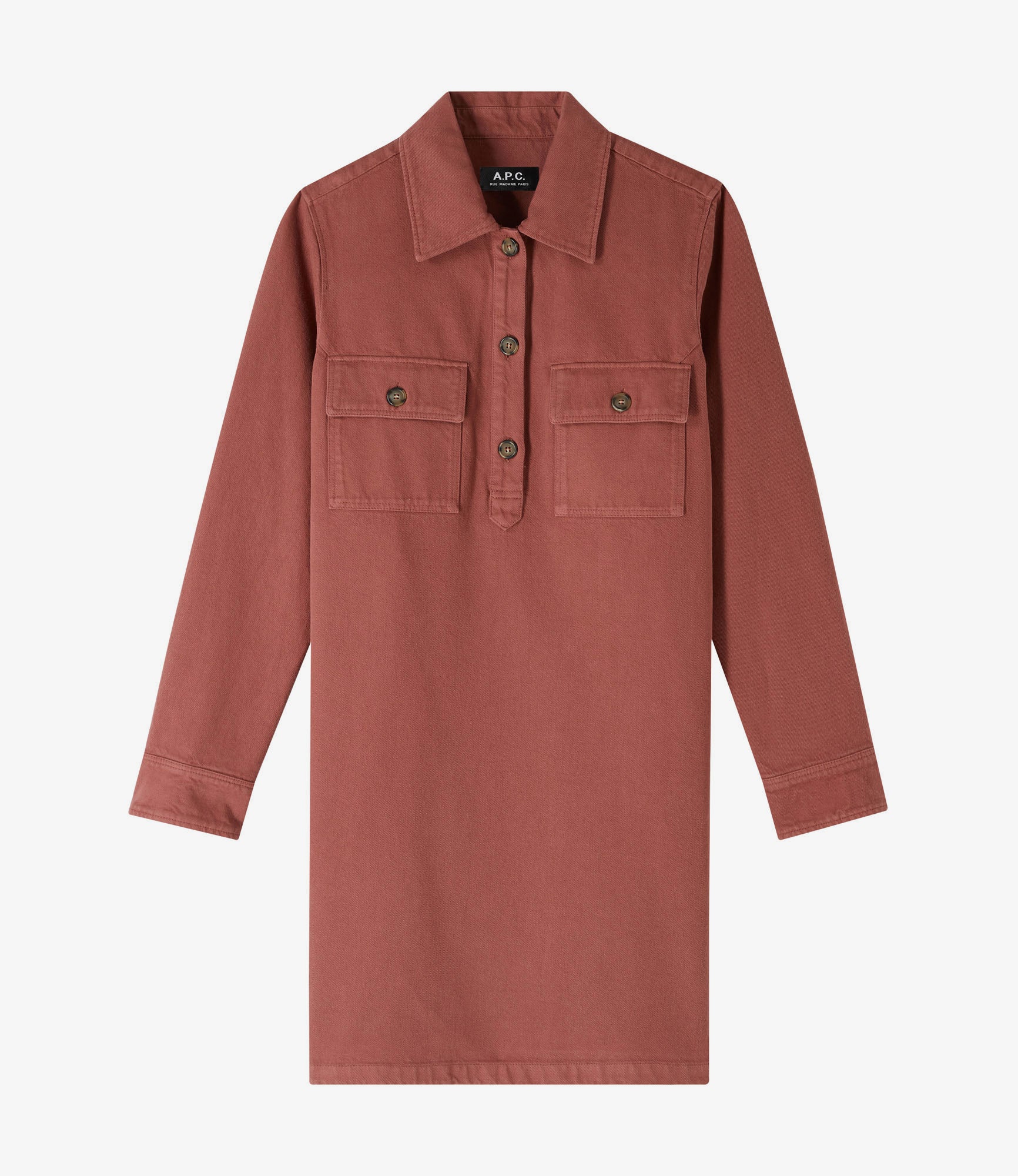 A.P.C｜DRESSES (Mia Dress (COGVV F05878 CAE)) Mia dress | Dyed organic cotton denim | A.P.C. Ready-to-Wear