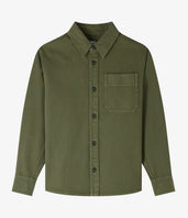 A.P.C. Men Shirts - Green denim shirt.