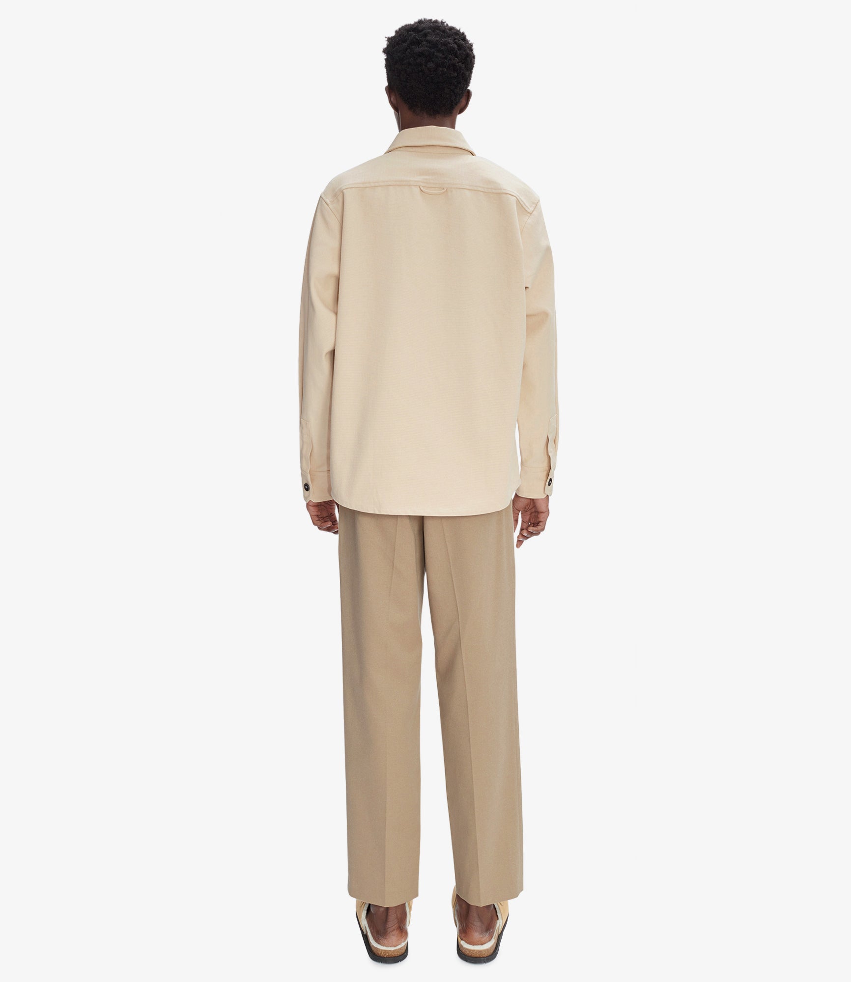 Basile Brodée Poitrine overshirt | Recycled rustic canvas