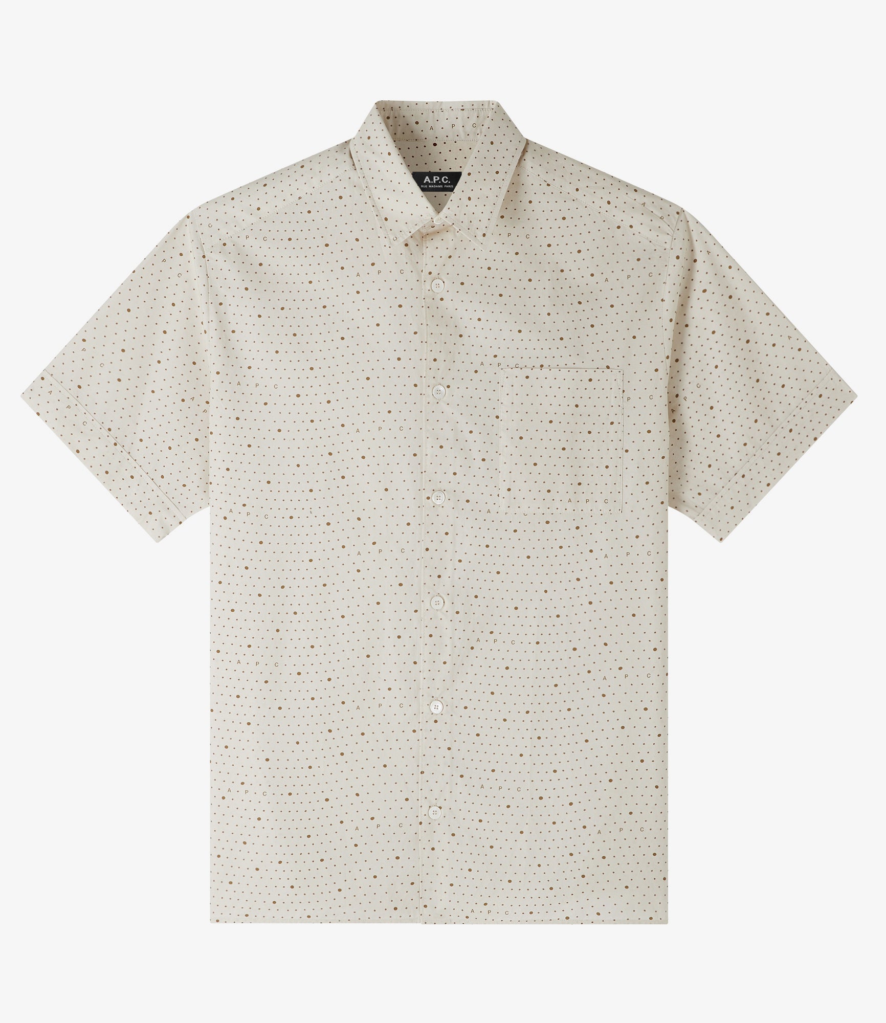 Ross short-sleeve shirt | Poplin with polka dot print