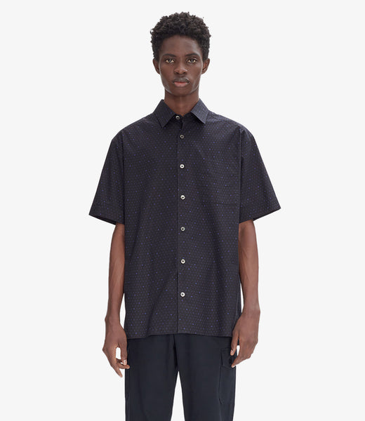 A.P.C. Ross Short-sleeve Shirt L Dark Navy Blue