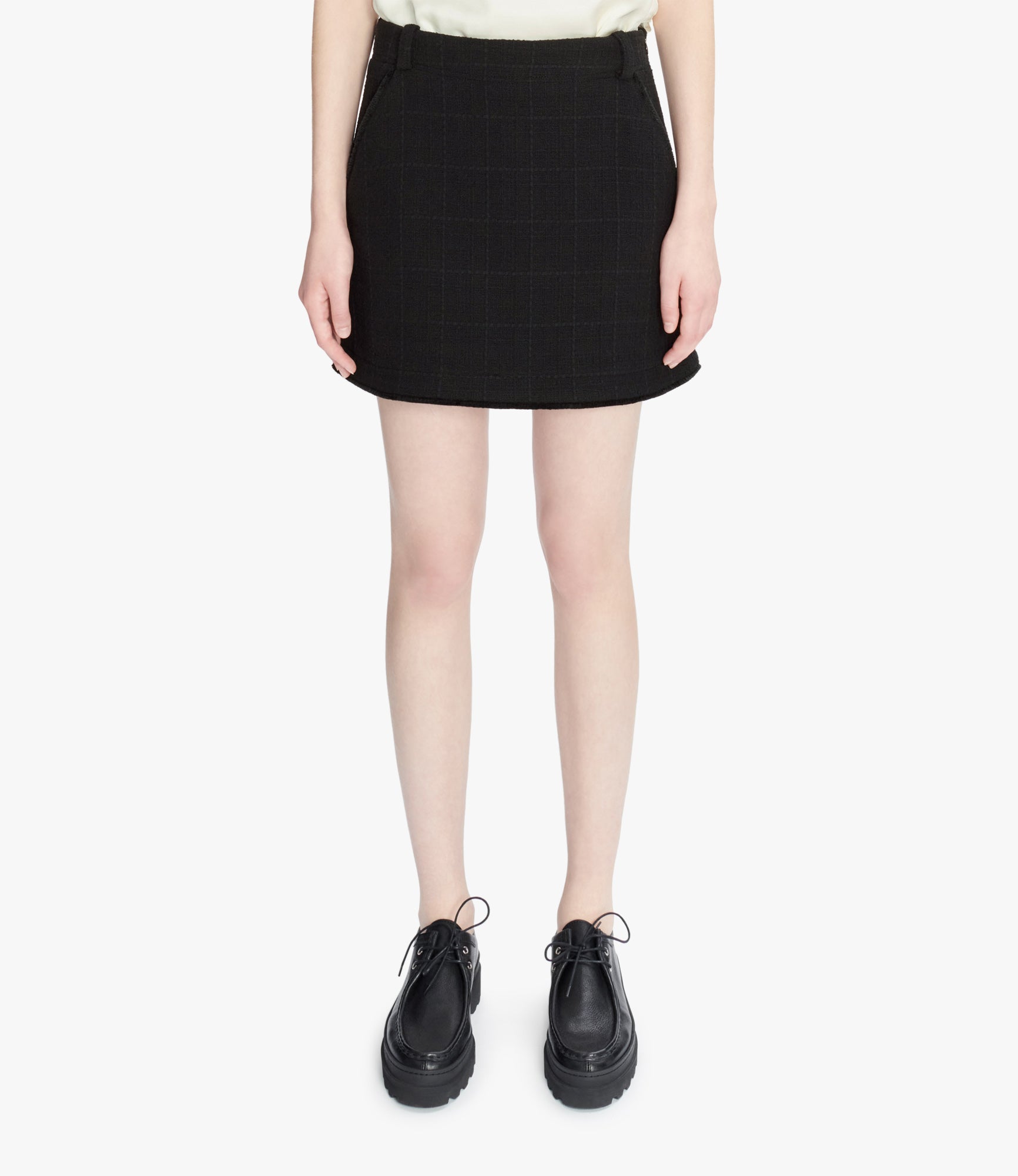 Romane skirt | Heavyweight recycled checked tweed | A.P.C.