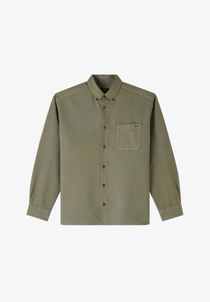 Mateo Logo shirt | Dyed organic Oxford cloth | A.P.C. Ready-to-Wear