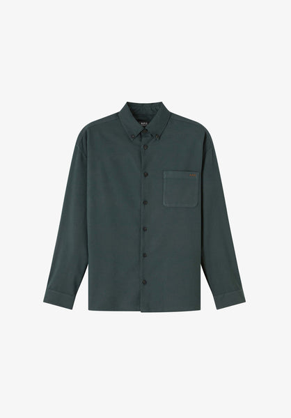Mateo Logo shirt | Dyed organic Oxford cloth | A.P.C. Ready-to-Wear