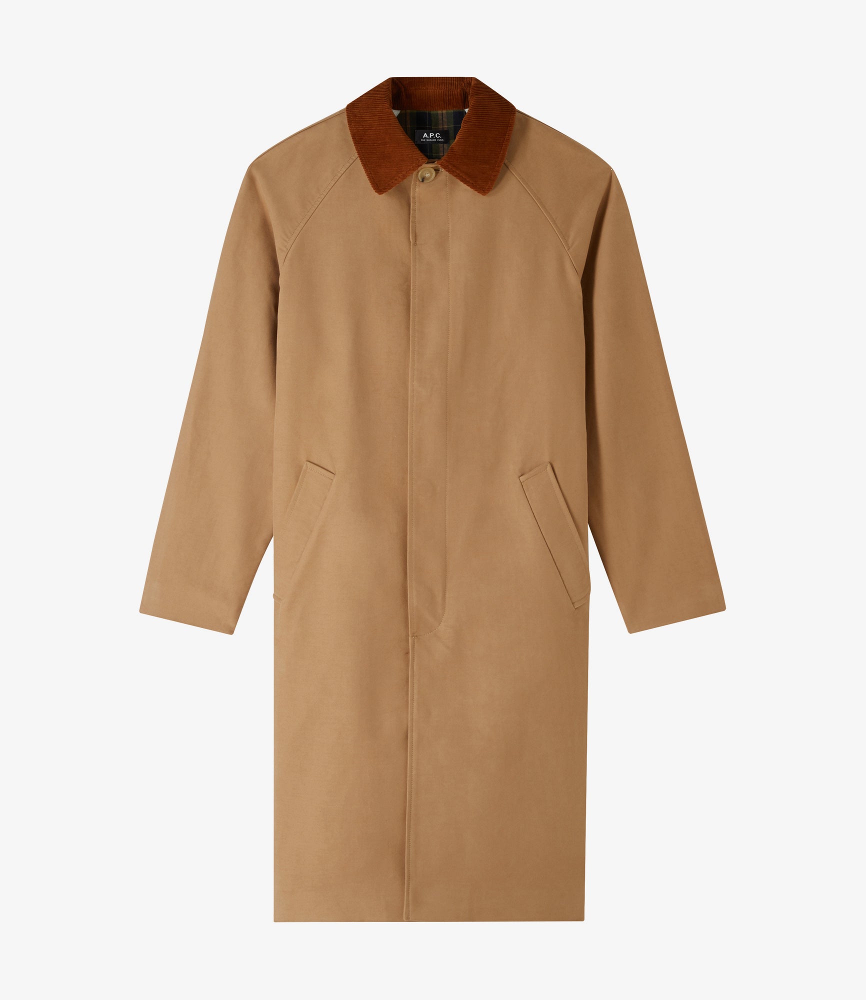 Apc Rain Coat Raincoat Justine In Beige Cotton H-Brands