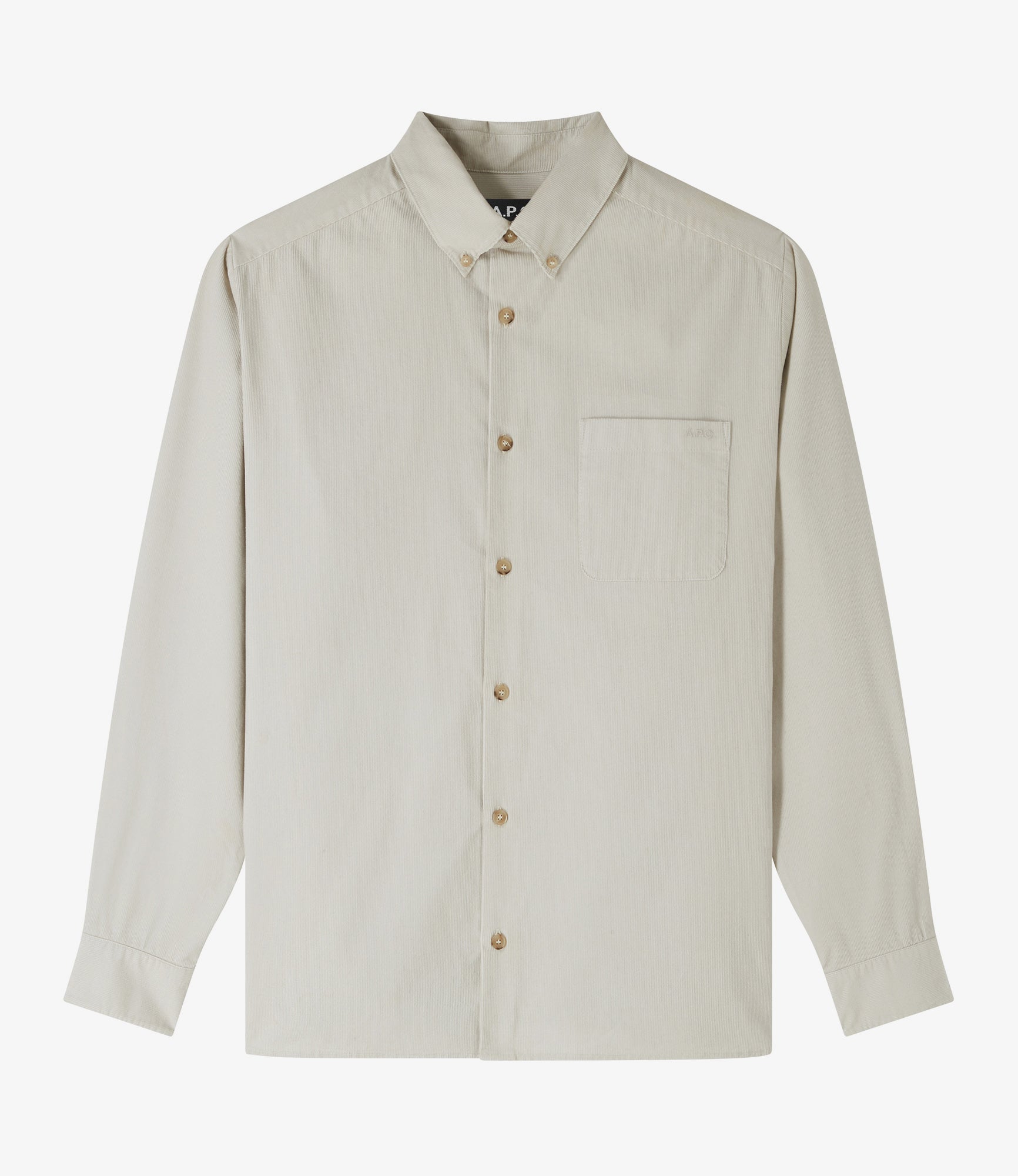 ★★APC All Purpose Creams★★ Matteo Logo Shirt White COHAH Mateo Logo shirt | Lightweight fine-wale corduroy | A.P.C.