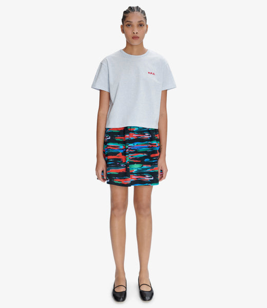 [nibgnus] Shirred mini skirt pants /追跡付 Ravenna Mini skirt | Poplin with watercolour print | A.P.C.