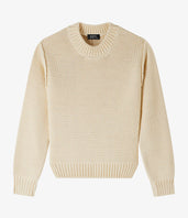 A.P.C. Women Knitwear + Sweatshirts - Ecru knit sweater.
