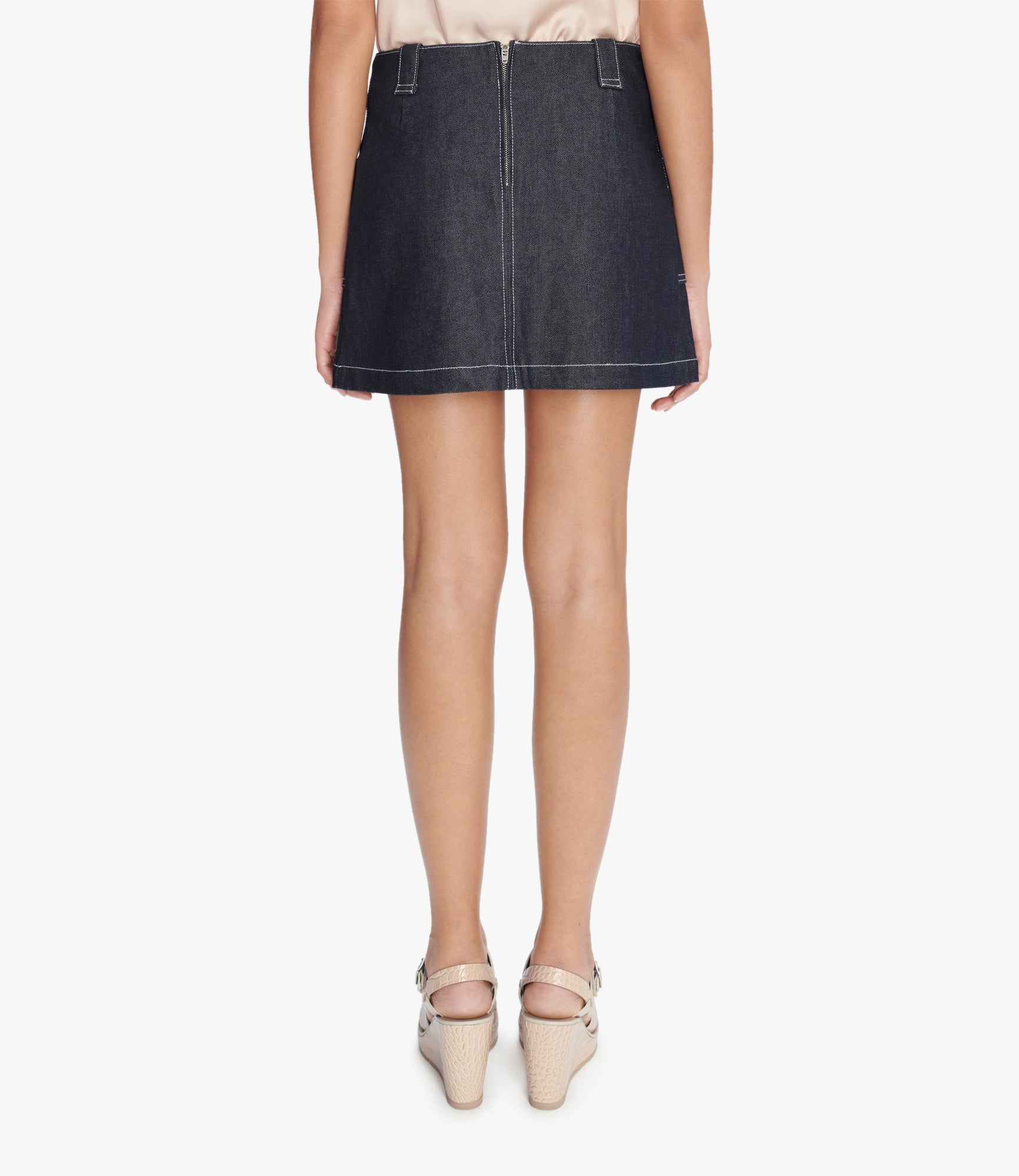 A.P.C|SKIRTS (Samantha skirt (COHBJ F06426 IAI)) Samantha skirt | Raw stretch denim | A.P.C. Ready-to-Wear