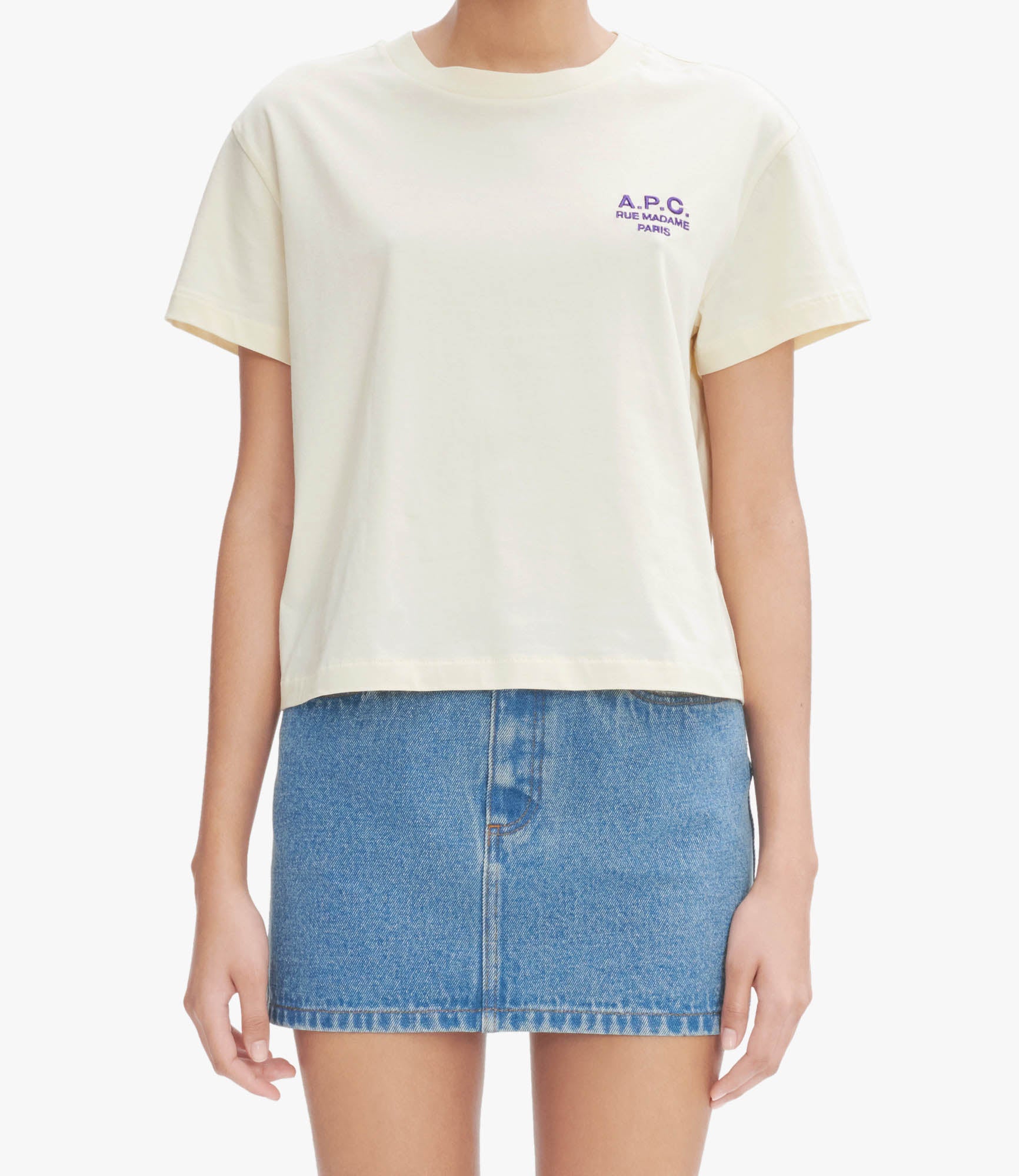 トップス A.P.C. *RELUME T-SHIRT BORDER S Boxy Rue Madame T-Shirt | Organic Cotton Jersey | A.P.C.