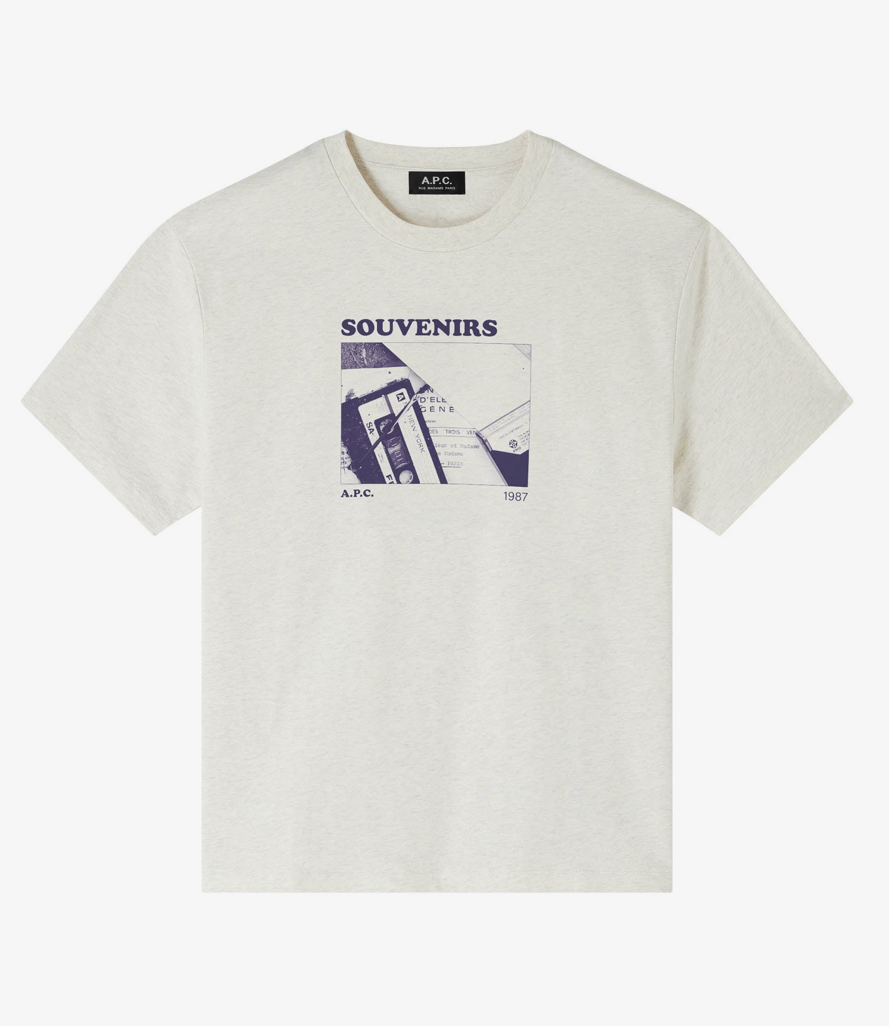 【関税&送料込】A.P.C. T-Shirt Con Logo Souvenirs T-shirt | Organic jersey | A.P.C. Ready-to-Wear