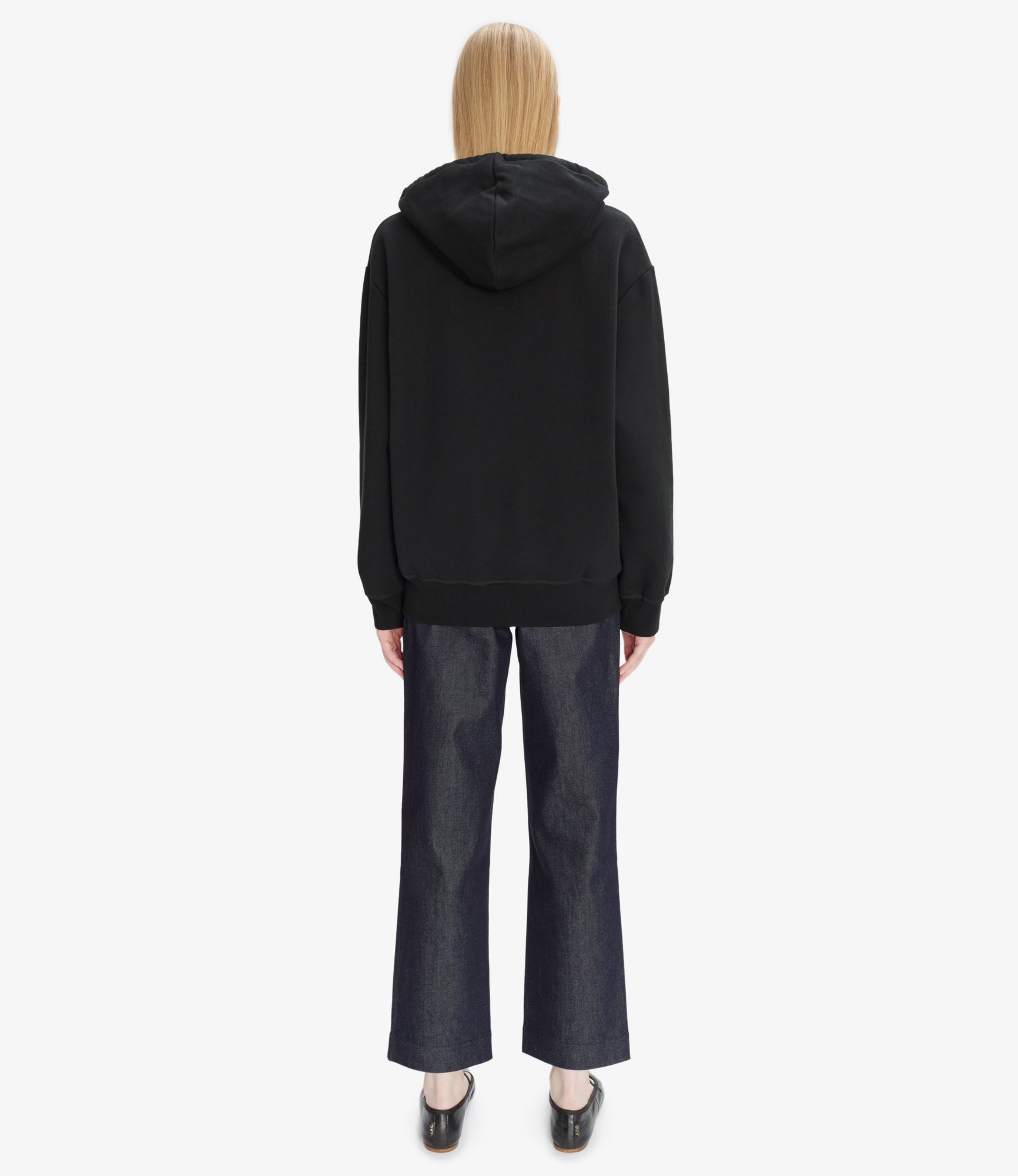 ★A.P.C.★ Grand VPC Overfit Hood Black COHBPM27921TZG COHBP Oversize Grand VPC hoodie | Napped organic fleece | A.P.C.