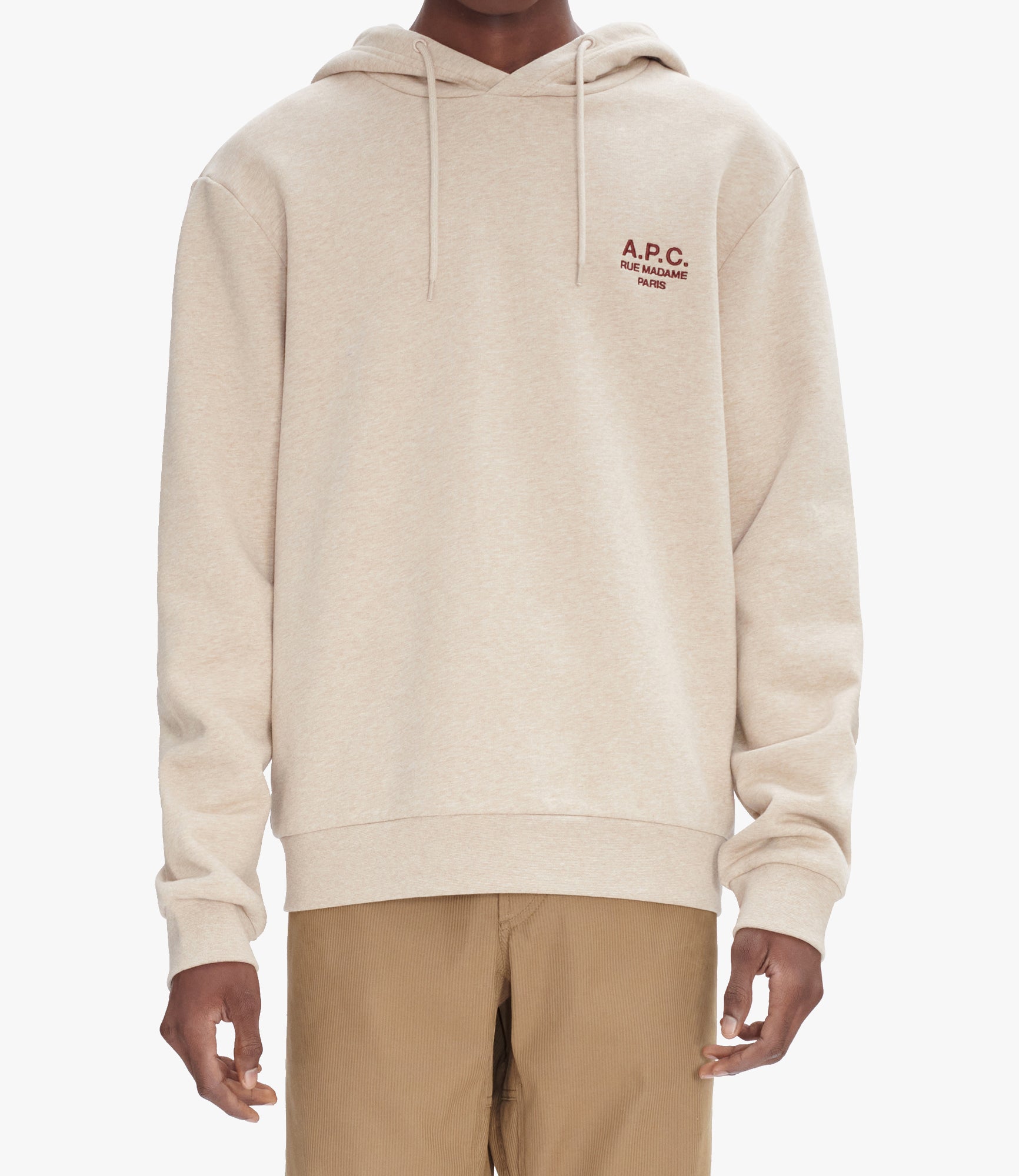 【関税込み】A.P.C. グレー Standard Rue Madame フーディ Standard Rue Madame hoodie | Napped organic fleece | A.P.C.