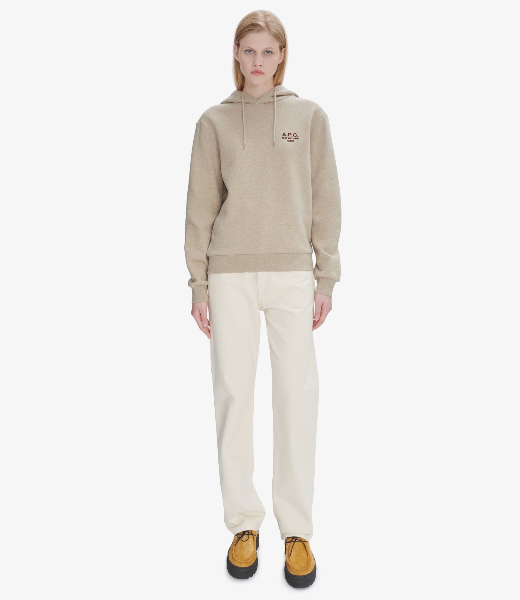 A.P.C. アーペーセー / Rue Madame Logo Hoodie Standard Rue Madame hoodie | Napped organic fleece | A.P.C.
