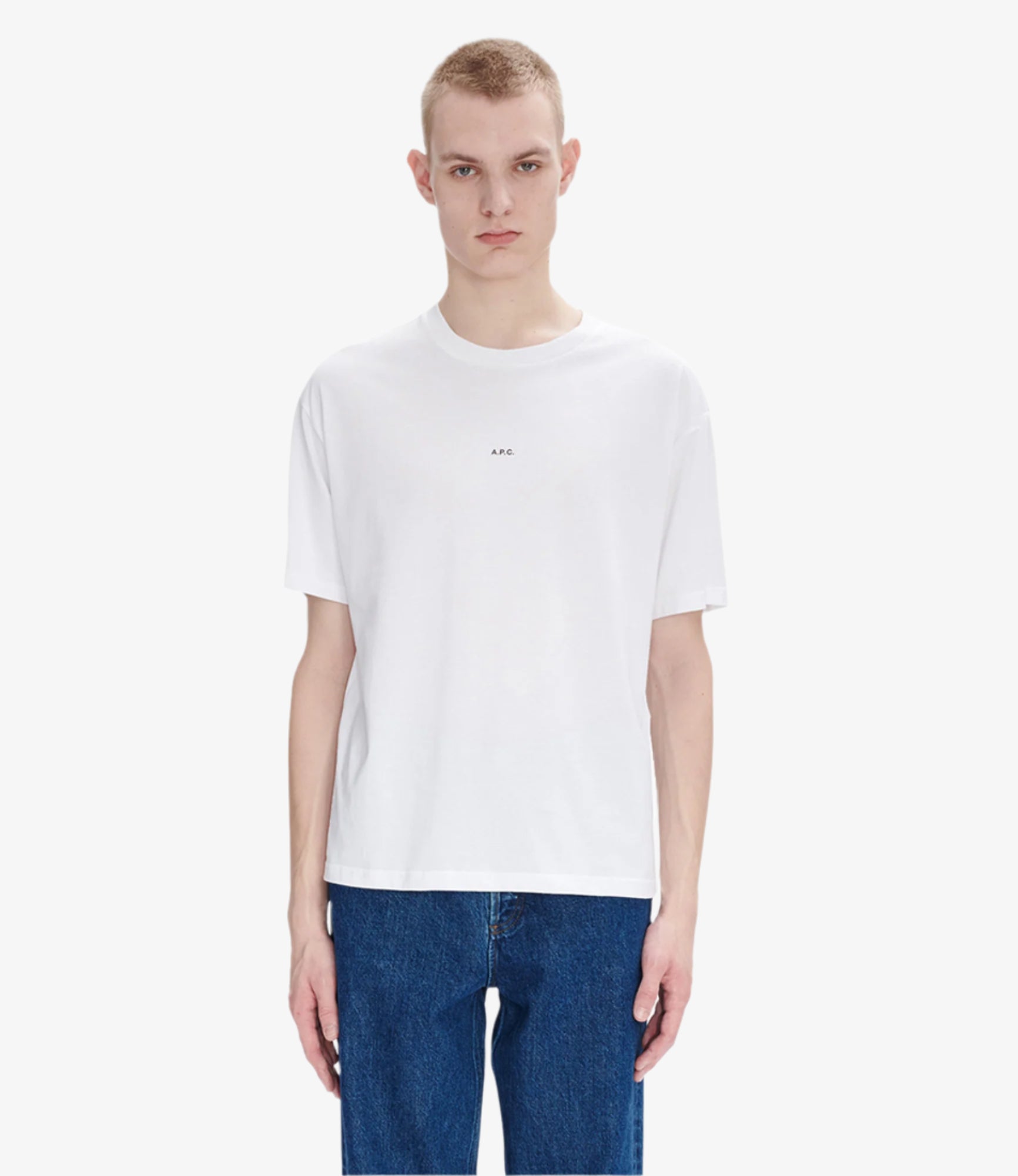 Tシャツ・カットソー A.P.C. WHITE COTTON T-SHIRT COBQX-M26483AAB_01_grande.jpg?