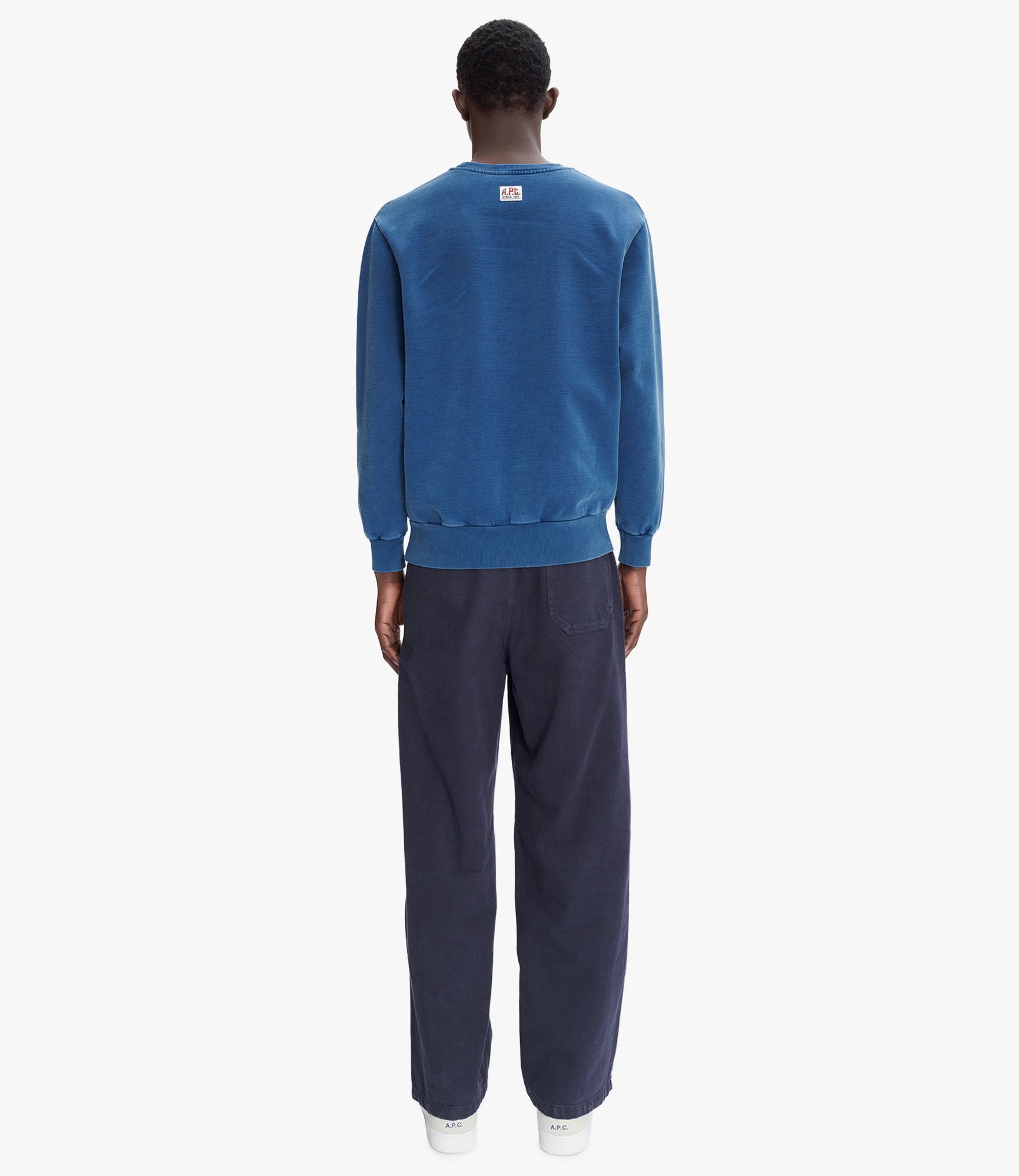 【関税込み】A.P.C. グレー Label H スウェットシャツ Label F Garment Dye sweatshirt | Organic fleece | A.P.C.