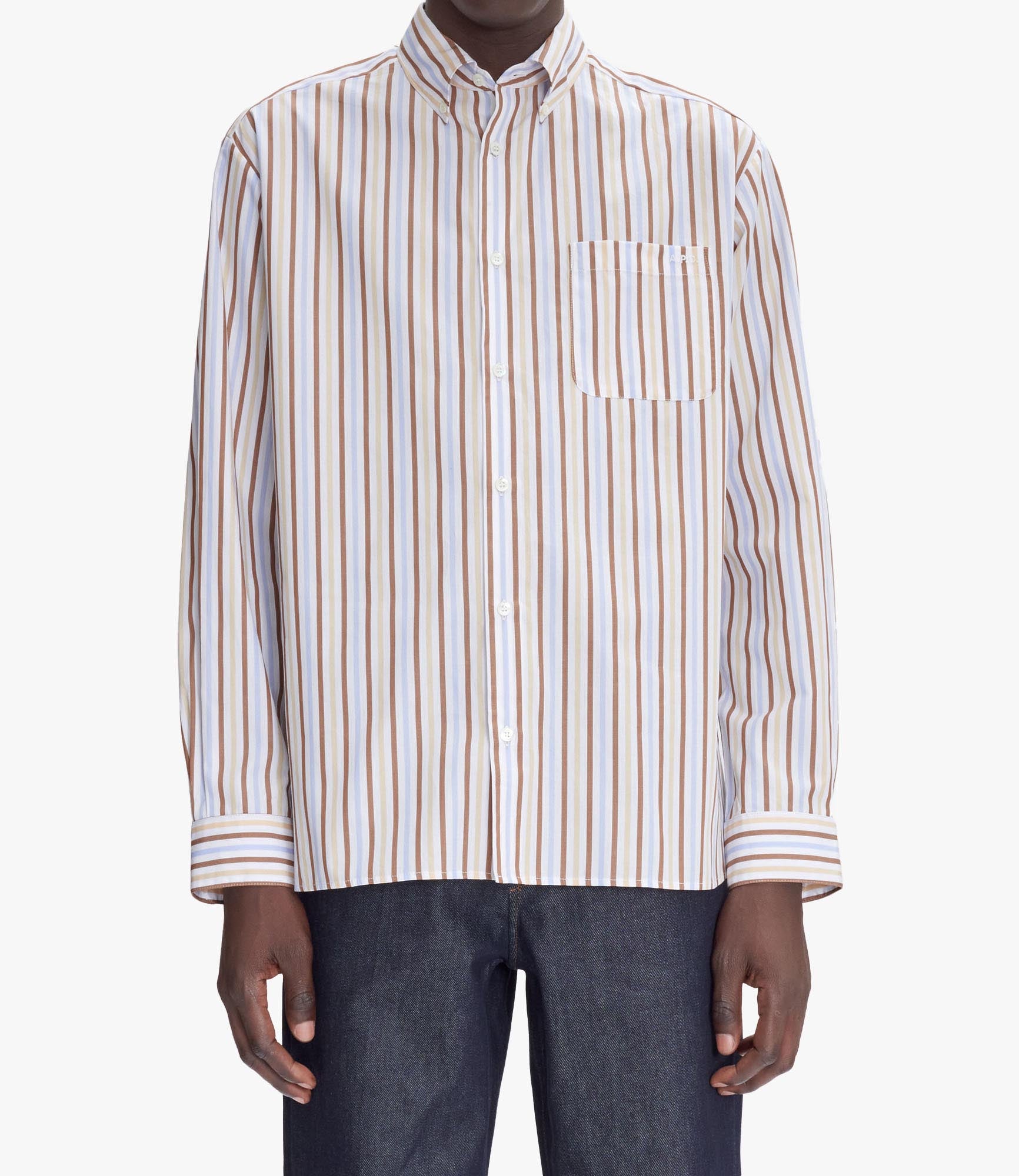 Mateo Logo shirt | Organic cotton with fancy stripes