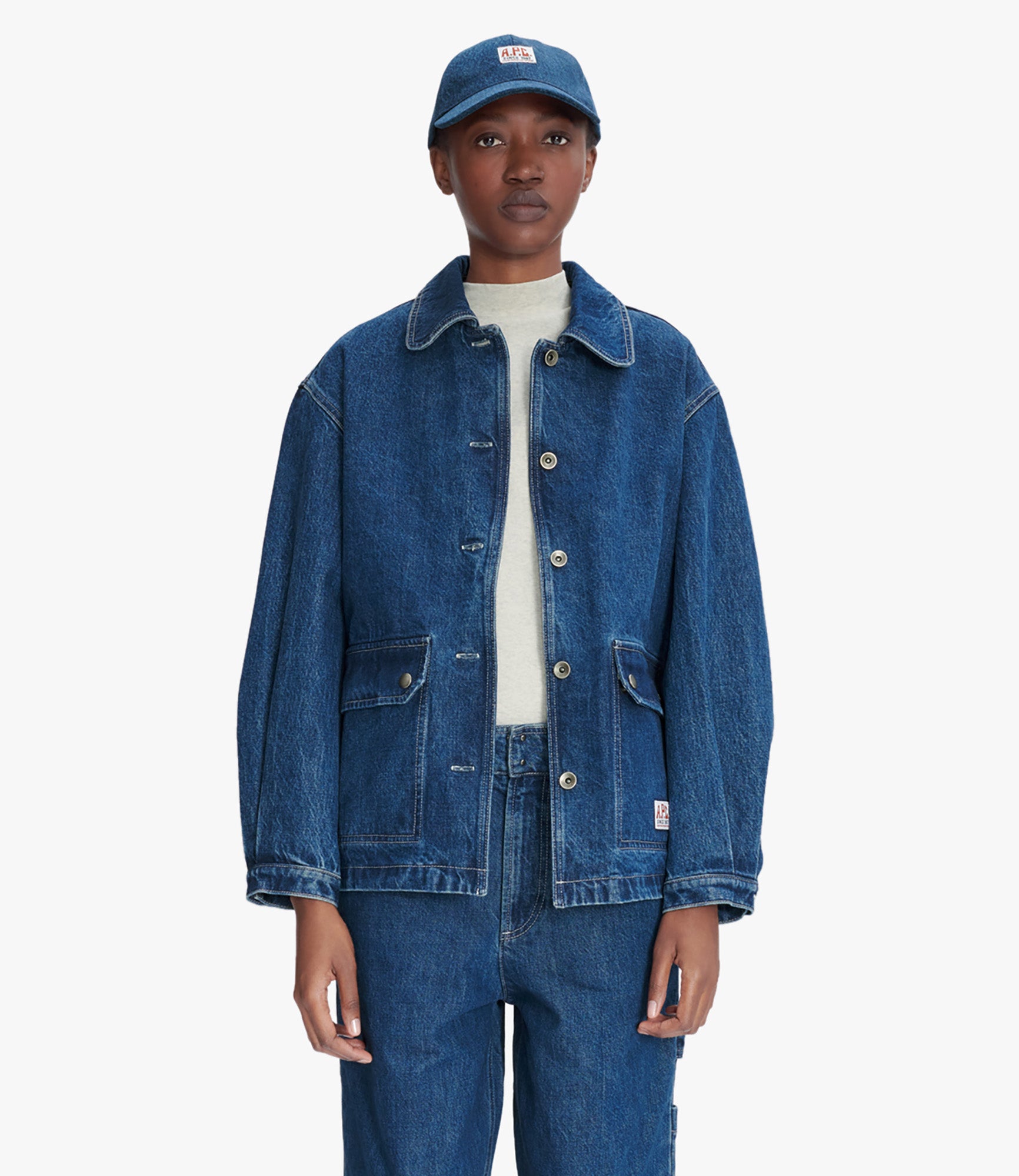 Alys jacket | Organic stonewashed indigo denim | A.P.C.