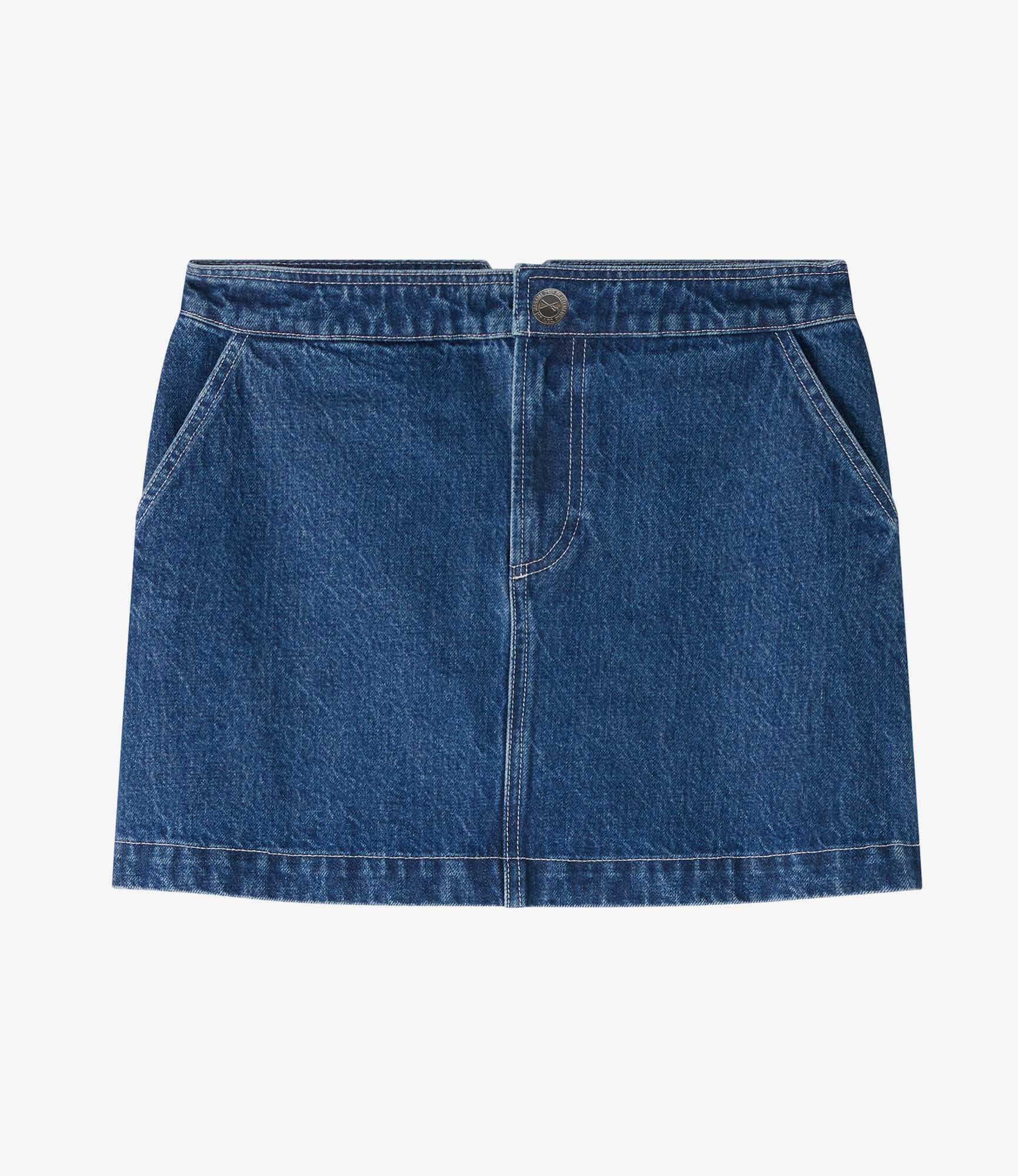 A.P.C｜SKIRTS (Paula Denim Mini Skirt (COFDI F06367 IAL) A.P.C. Paula Denim Mini Skirt Blue | END. (SG)