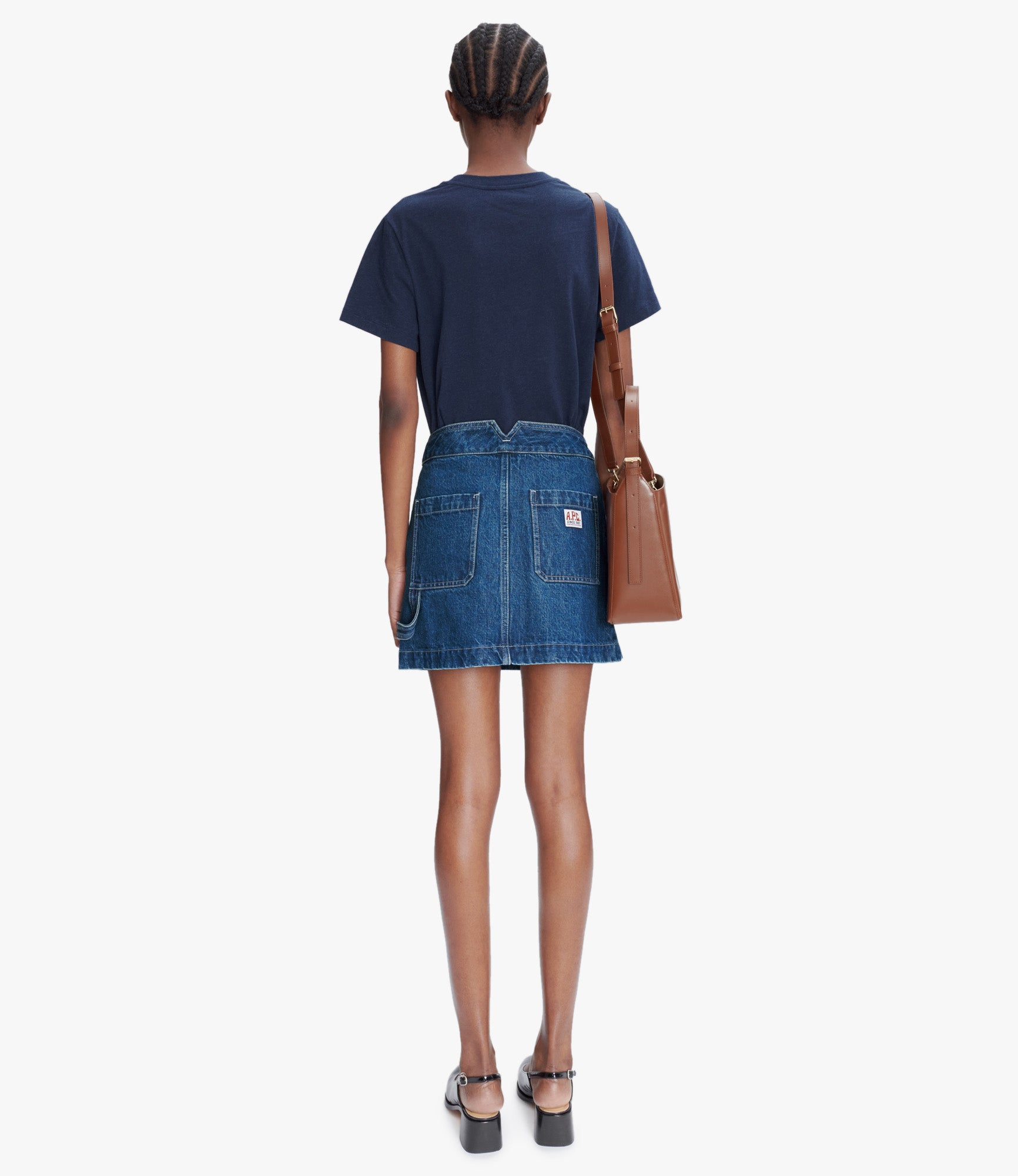 スカート A.P.C. Women Mid Skirts COHFC F06423 IAL Blue Georgia skirt | Butler stonewashed denim | A.P.C. Ready-to-Wear