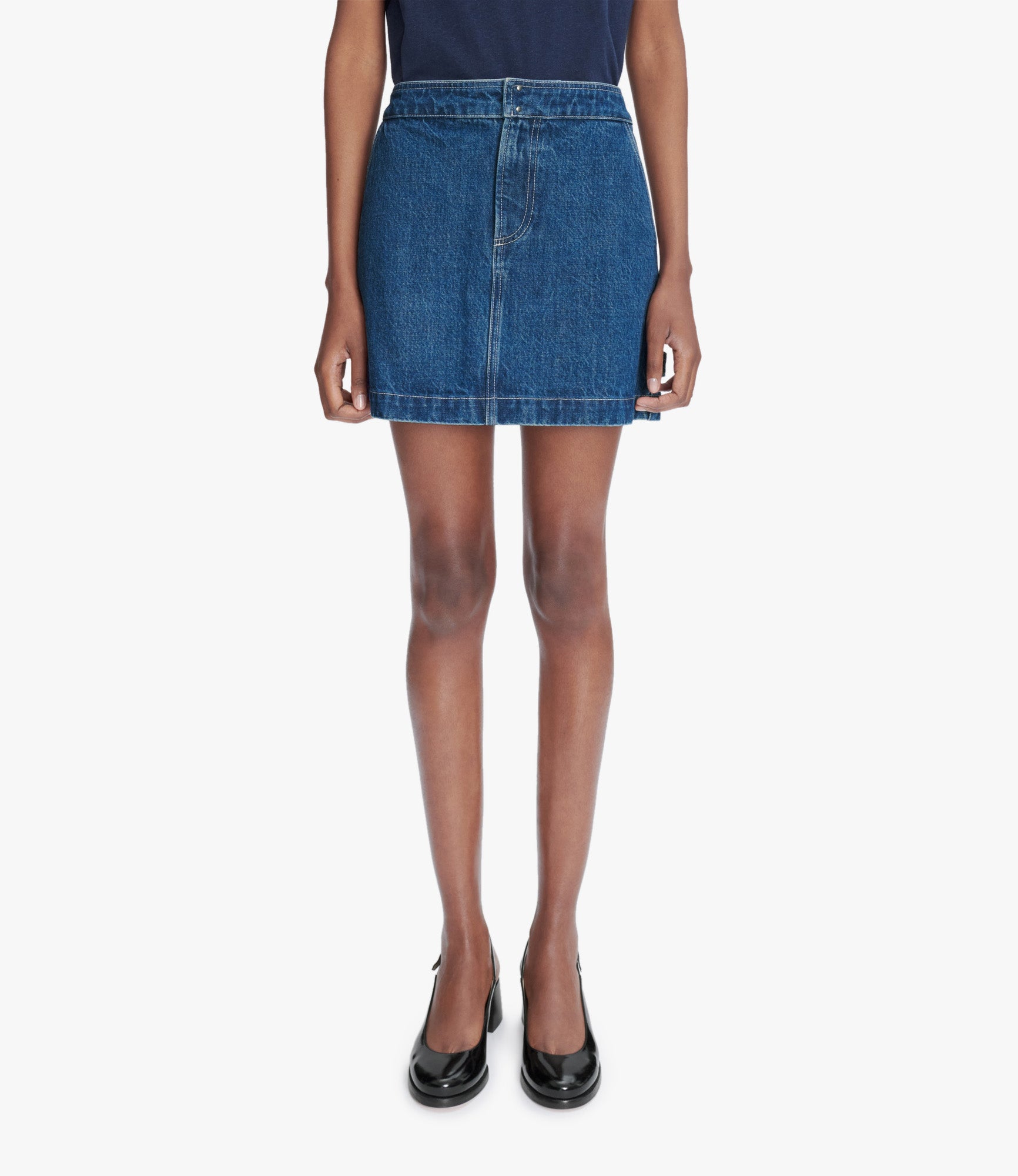 スカート A.P.C. Woman Skirt Blue COHFCF06423 IAL A.P.C. Women's Skirts & Shorts | Timeless Versatility