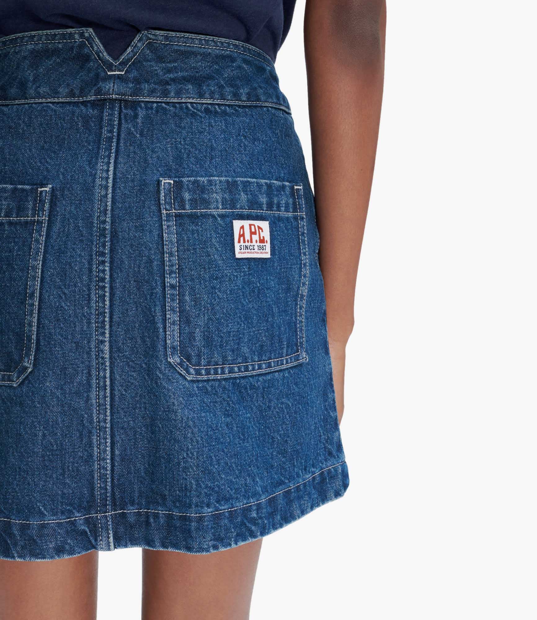 Christie skirt | Organic stonewashed indigo denim | A.P.C.