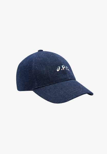A.P.C.×ASICS CASQUETTE CHARLIE NYLON CAP Indigo ASICS Edition Charlie Baseball Cap by A.P.C. on Sale