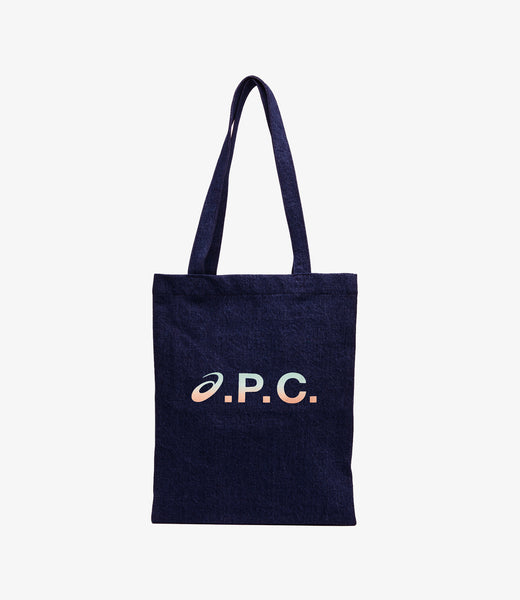 トートバッグ A.P.C. NAVY BLUE CANVAS LOU RUE MADAME SHOPPING BAG A.P.C. - Lou Rue Madame Tote | HBX - Globally Curated