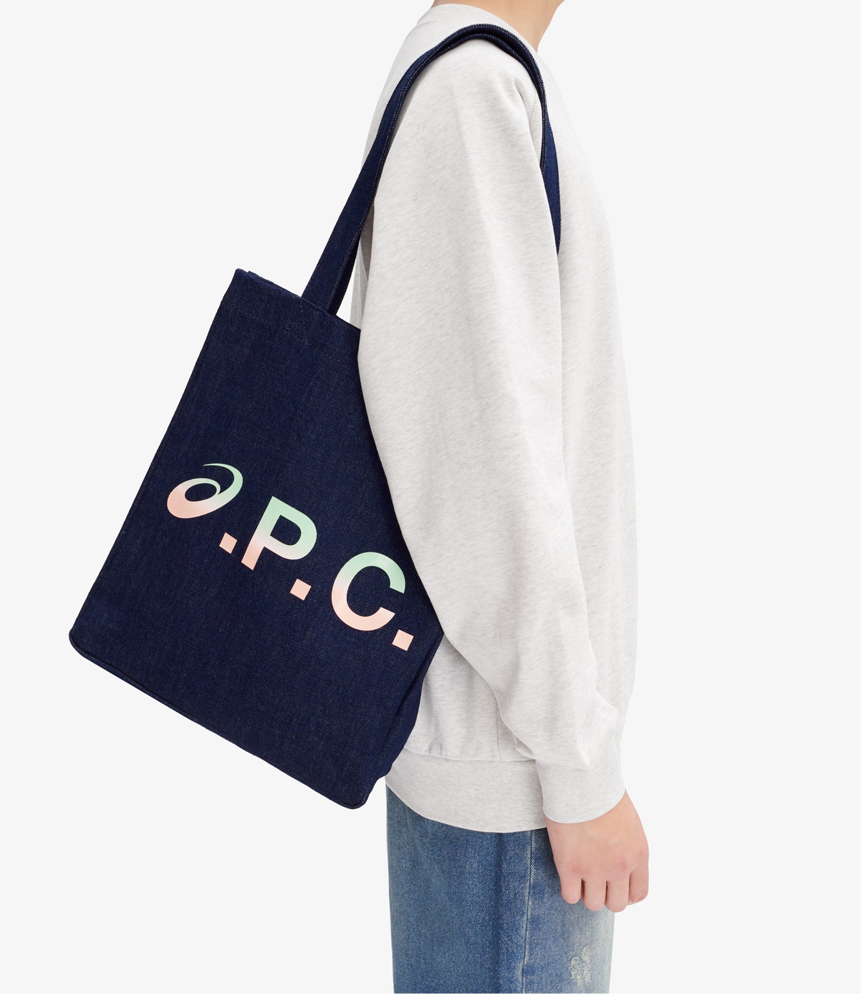 Lou Asics tote bag | Denim | A.P.C. Accessories