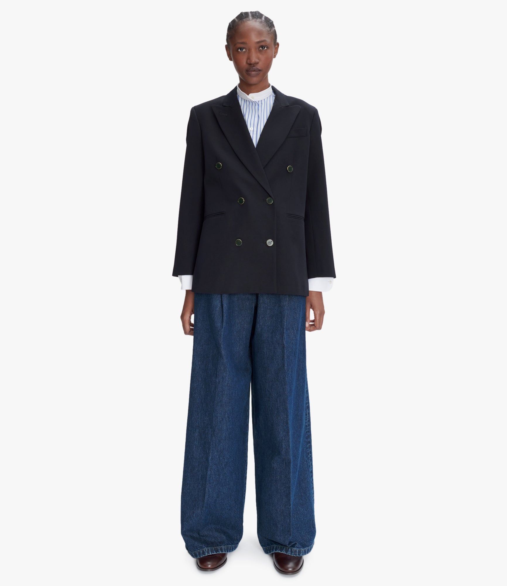 A.P.C.2026ssピーコート ネイビー Corta blazer | Cotton-wool blend gabardine | A.P.C. Ready-to-Wear