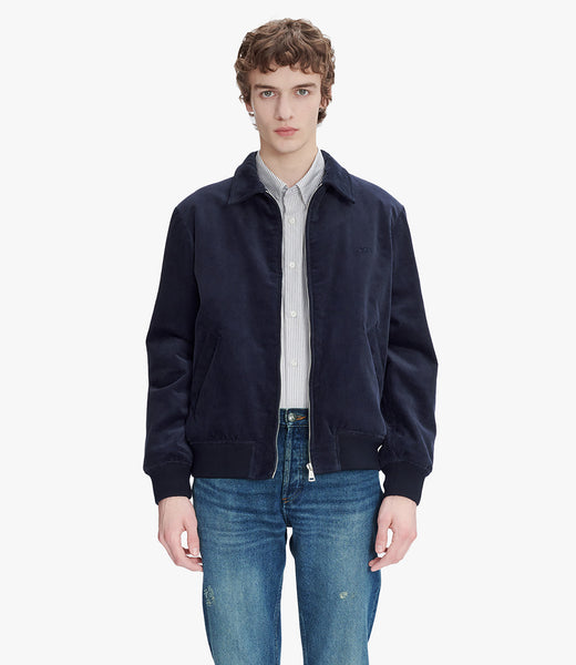 Corduroy Wappen Jacket (Navy) - ZUTOMAYO MART