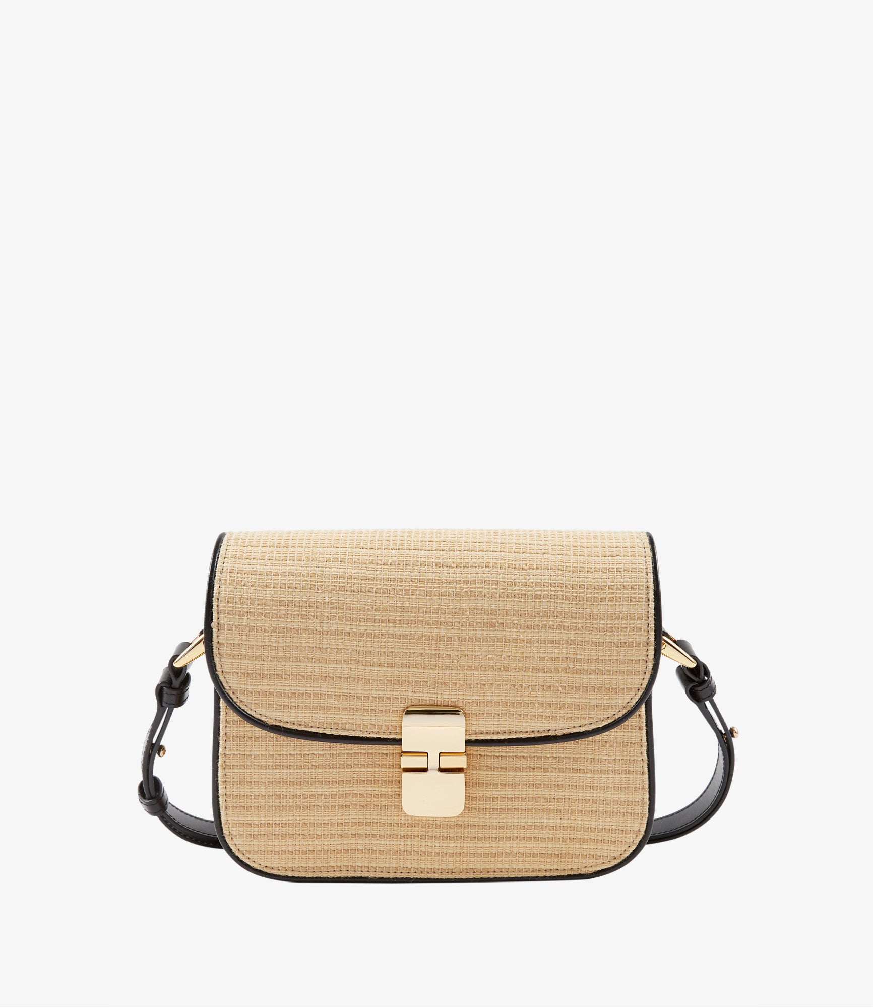 Grace Small bag | Raffia and smooth leather | A.P.C. Accessories