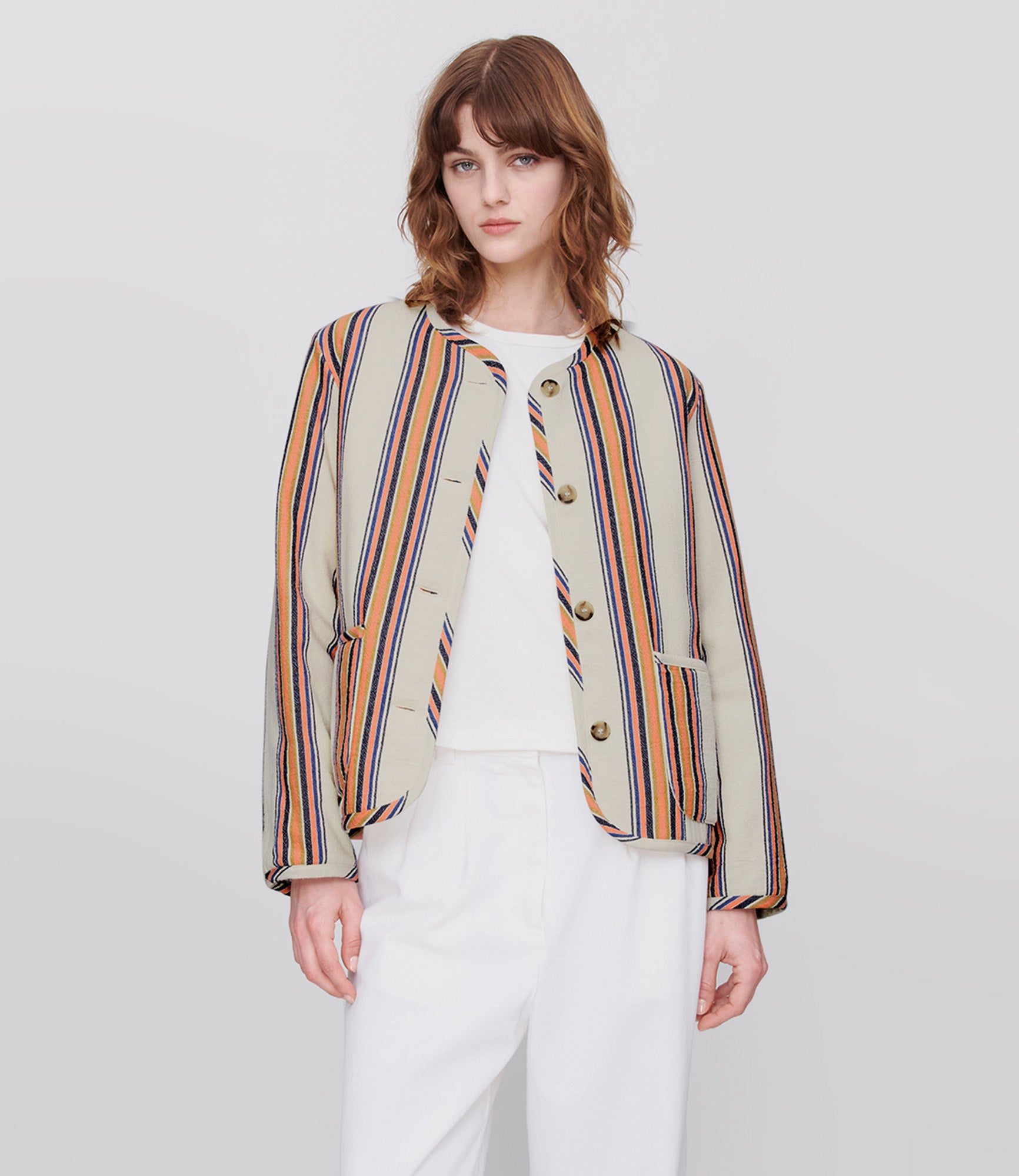 ジャケット A.P.C. Woman Jacket White COGBJF02905 AAC A.P.C. New Alan Jacket | Liberty