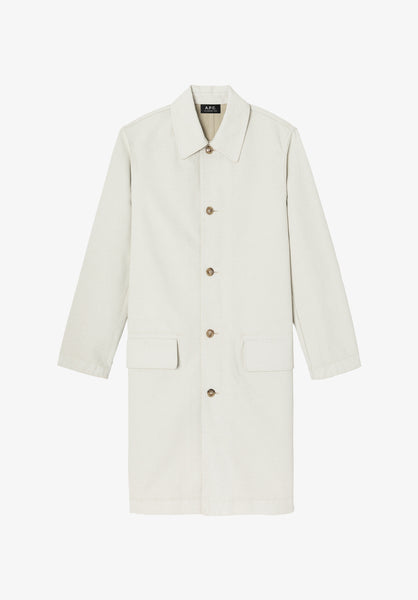 Coated canvas overcoat | Outerwear | A.P.C. Ready-to-Wear