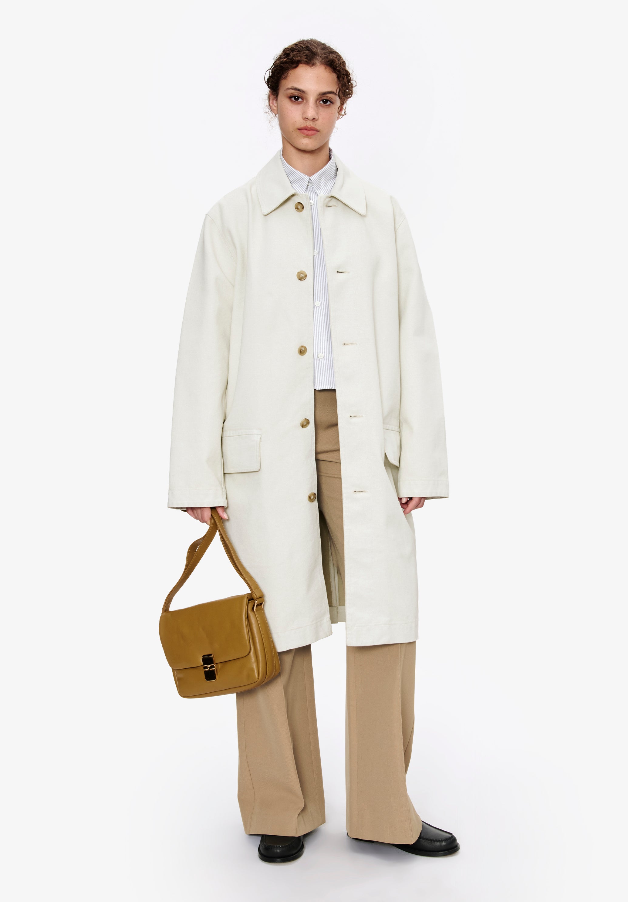 Coated canvas overcoat | Outerwear | A.P.C. Ready-to-Wear