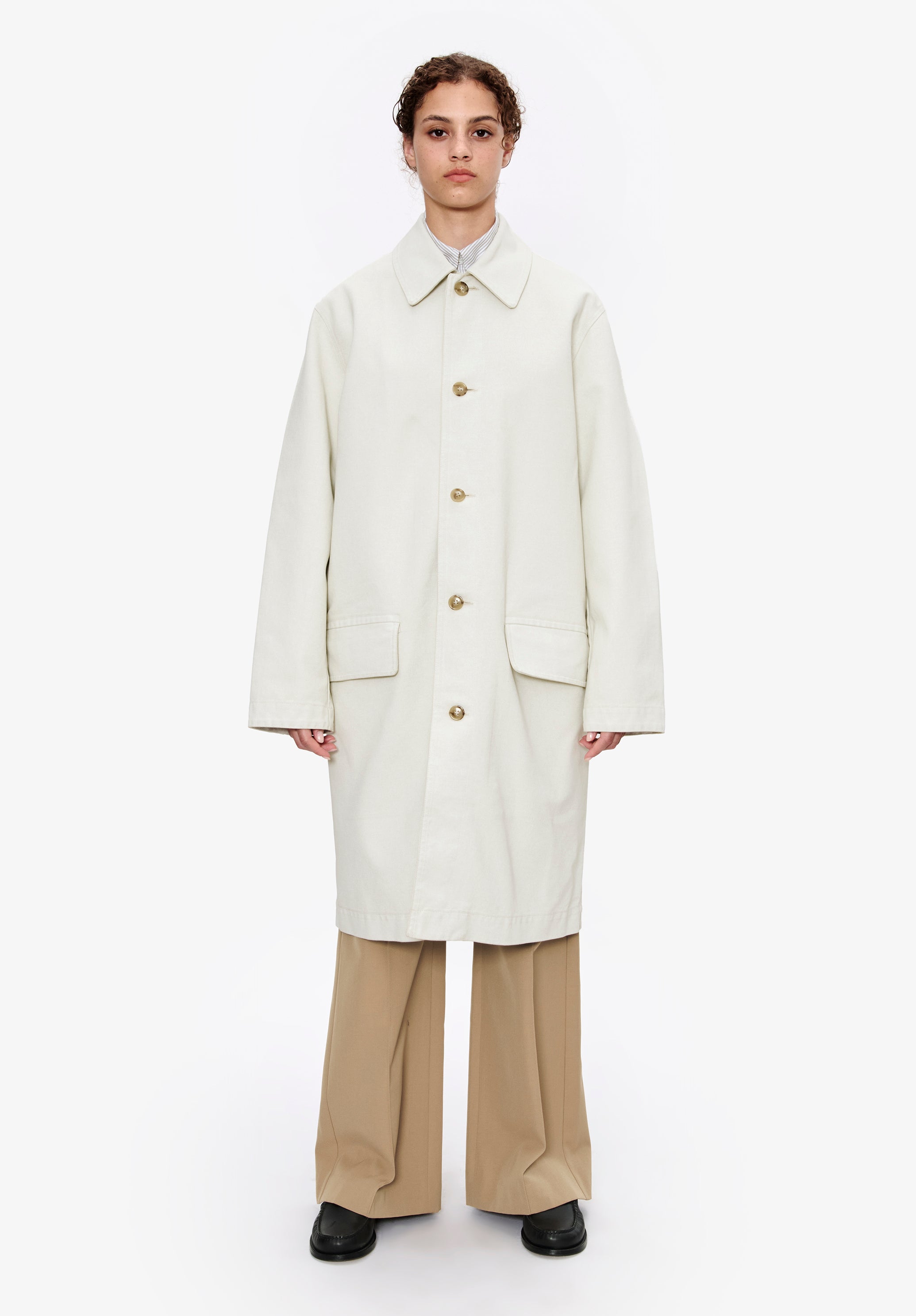 Coated canvas overcoat | Outerwear | A.P.C. Ready-to-Wear