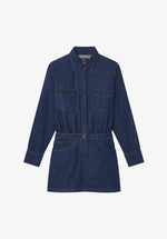A.P.C. Women's Western Shirt-dress Size: 40 in Dark Indigo