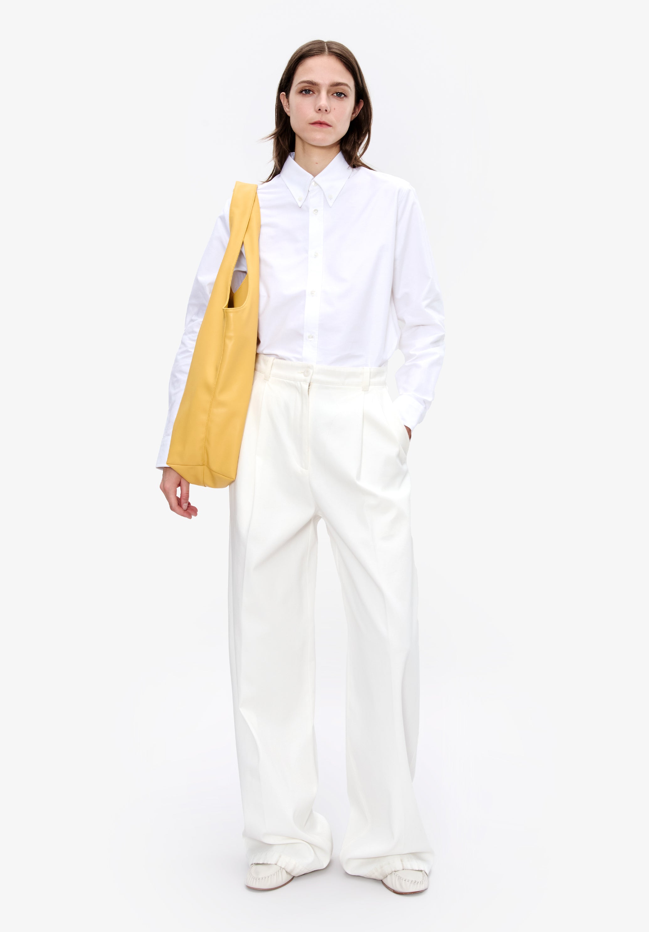 パンツ A.P.C Cotton Wide Work Pants White Ginny Trousers | Women's Pants | A.P.C. Ready-to-Wear