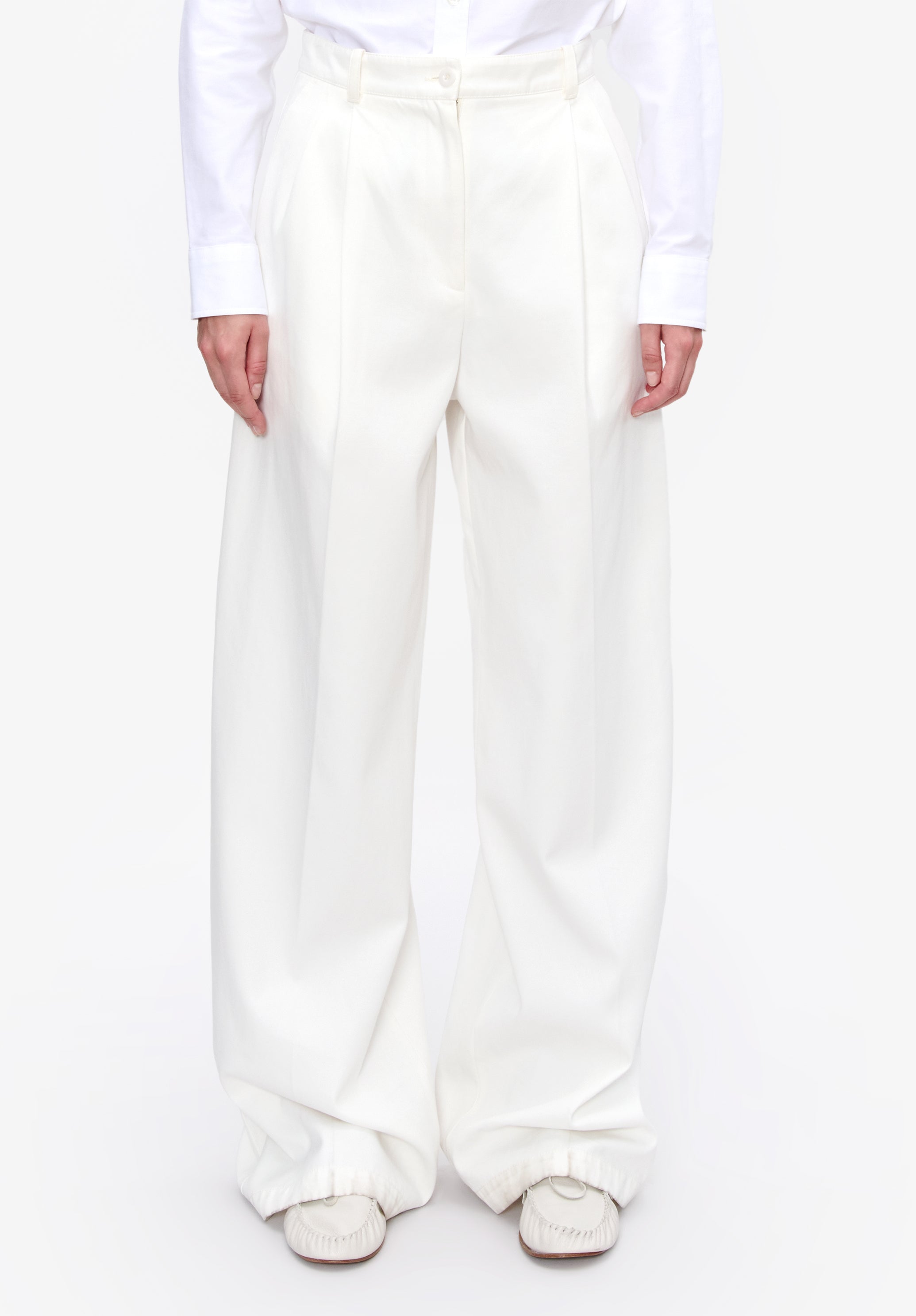 パンツ A.P.C Cotton Wide Work Pants White A.P.C. Women's Pants | Effortless Elegance | Ready-to-Wear